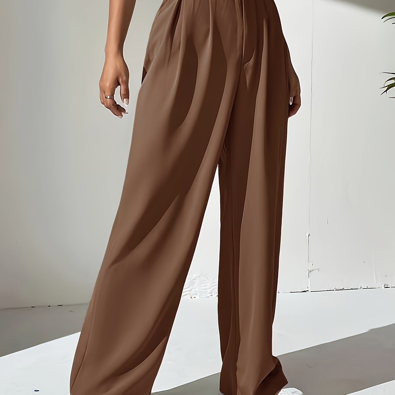 Contrast Trim High Waist Pants, Elegant Straight Leg Loose Pants For Spring & Fall, Women's Clothing
Contrast Trim High Waist Pants, Elegant Straight Leg Loose Pants For Spring & Fall, Women's Clothing