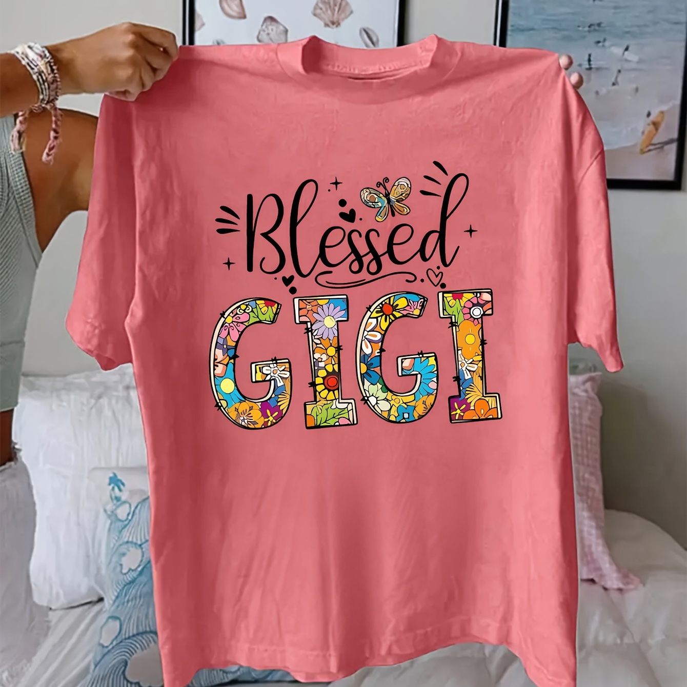 Women's Casual Round Neck T-shirt With "" Print, Polyester, Summer Fashion Top, Solid Color, Regular Length, Knit Fabric
Women's Casual Round Neck T-shirt With "" Print, Polyester, Summer Fashion Top, Solid Color, Regular Length, Knit Fabric