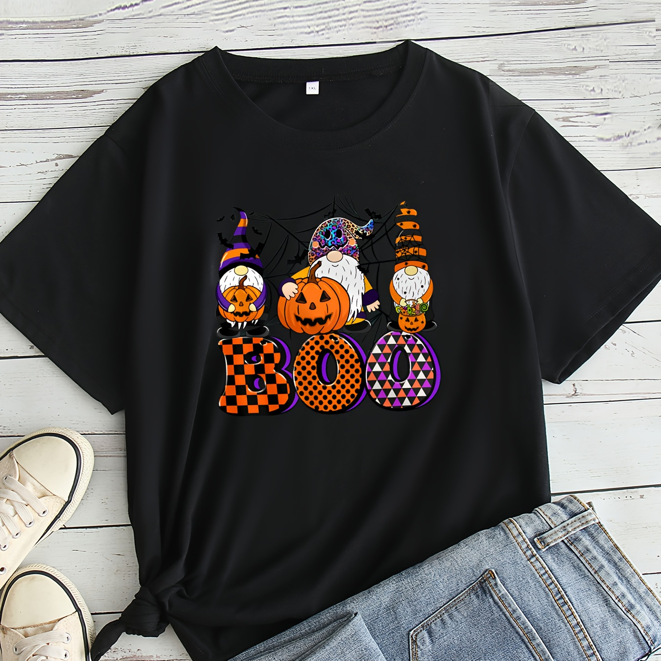 Plus Size Print Crew Neck T-shirt, Casual Short Sleeve T-shirt For Spring & Summer, Women's Plus Size Clothing
Plus Size Print Crew Neck T-shirt, Casual Short Sleeve T-shirt For Spring & Summer, Women's Plus Size Clothing