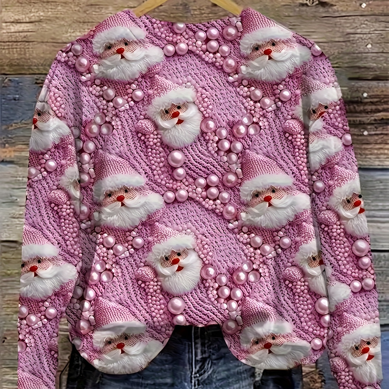 Elegant Christmas Sweater For Women - Long Sleeve, Polyester Knit Fabric, Round Neck, Holiday Pattern, Pad, Regular Fit, Autumn/
Elegant Christmas Sweater For Women - Long Sleeve, Polyester Knit Fabric, Round Neck, Holiday Pattern, Pad, Regular Fit, Autumn/