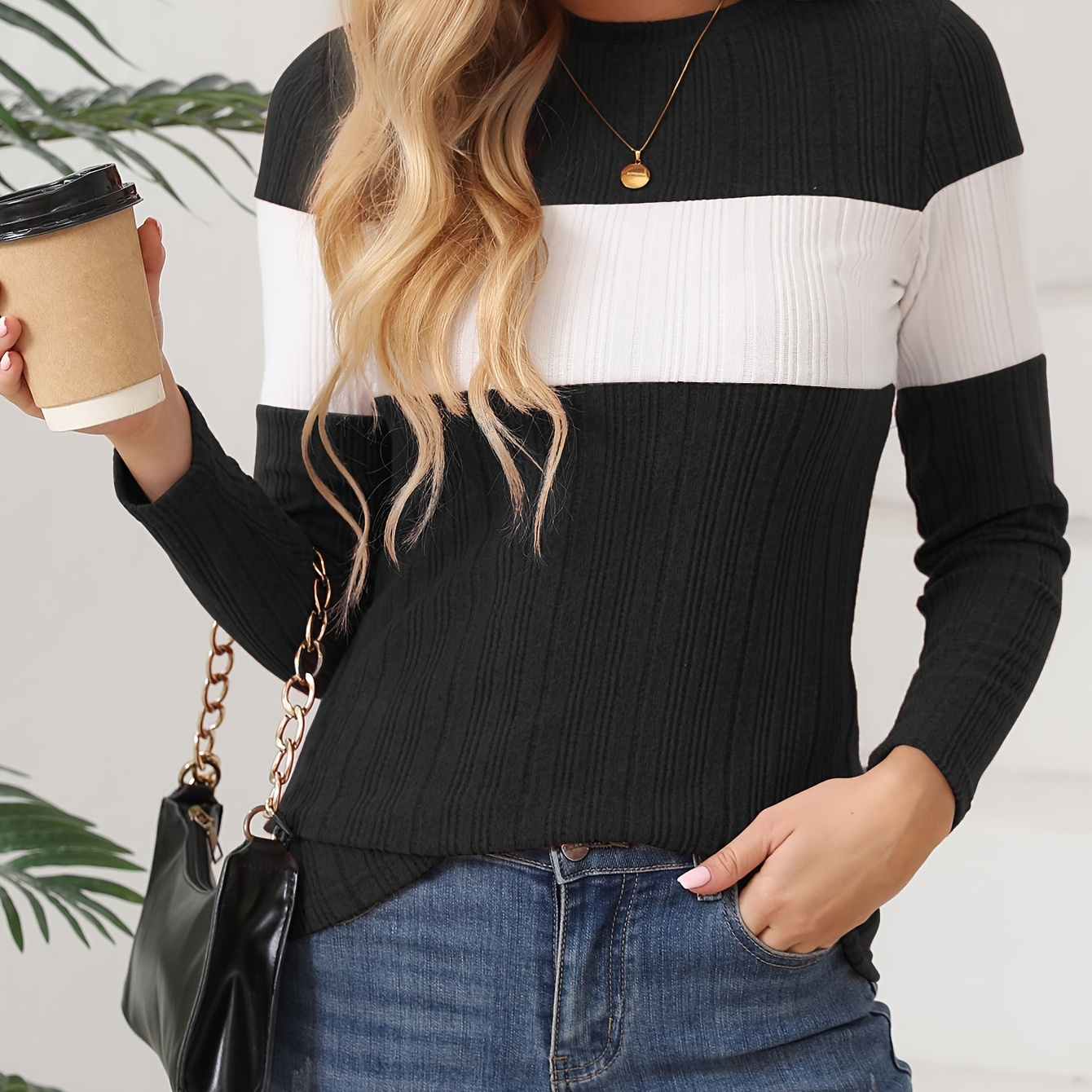 Top en à de Couleur pour Femme Automne/Hiver - Décontracté à Manches Longues, Détail , Lavable en Machine,
Top en à de Couleur pour Femme Automne/Hiver - Décontracté à Manches Longues, Détail , Lavable en Machine,