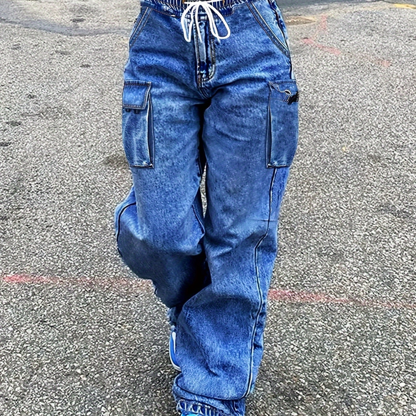 Mid Rise Cargo Jeans Women Waist Stretch Wide Leg Denim Pants With Pockets Baggy Streetwear Pants Y2k
Mid Rise Cargo Jeans Women Waist Stretch Wide Leg Denim Pants With Pockets Baggy Streetwear Pants Y2k