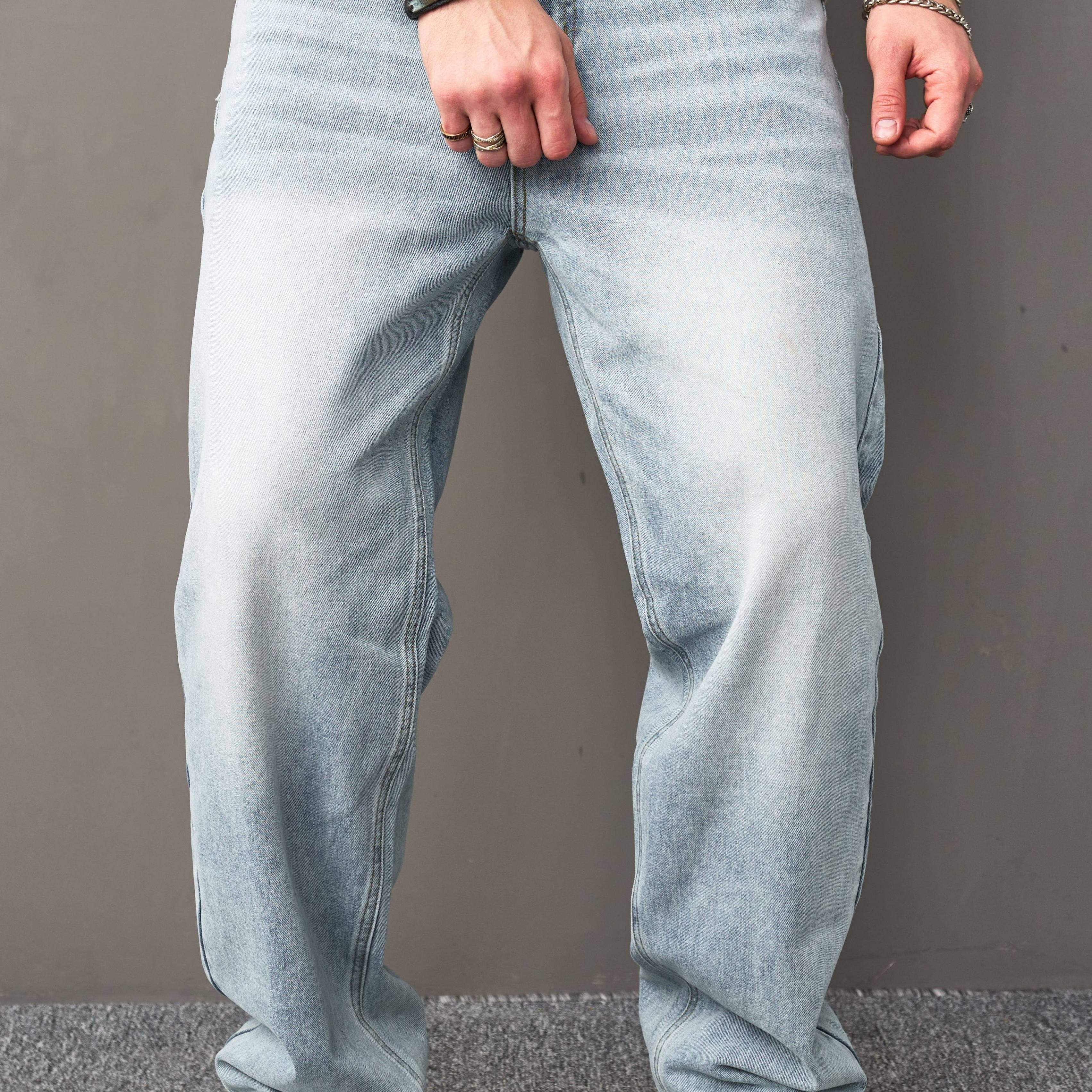 Blue Loose-fit Jeans - , Non-stretch Denim With Pockets, Machine Washable, Wear, Plus Size Jeans
Blue Loose-fit Jeans - , Non-stretch Denim With Pockets, Machine Washable, Wear, Plus Size Jeans