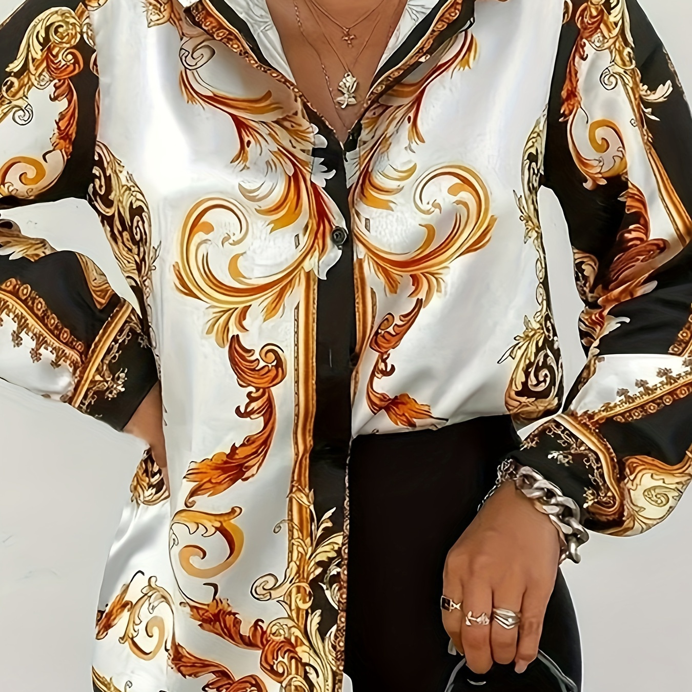 Chemise vintage à boutons sur le devant, chemise à manches longues pour et , vêtements pour femmes
Chemise vintage à boutons sur le devant, chemise à manches longues pour et , vêtements pour femmes