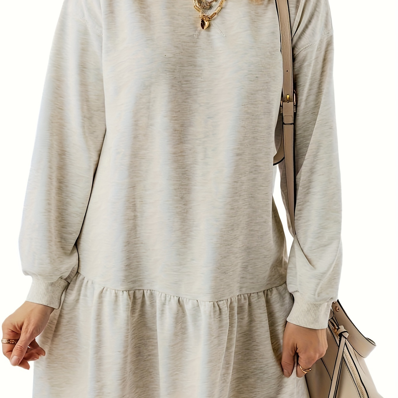Women's 2024 Fall Long Sleeve Pullover Round Neck Ribbed Knit Patchwork Sweatshirt Dress Casual Mini Dresses
Women's 2024 Fall Long Sleeve Pullover Round Neck Ribbed Knit Patchwork Sweatshirt Dress Casual Mini Dresses