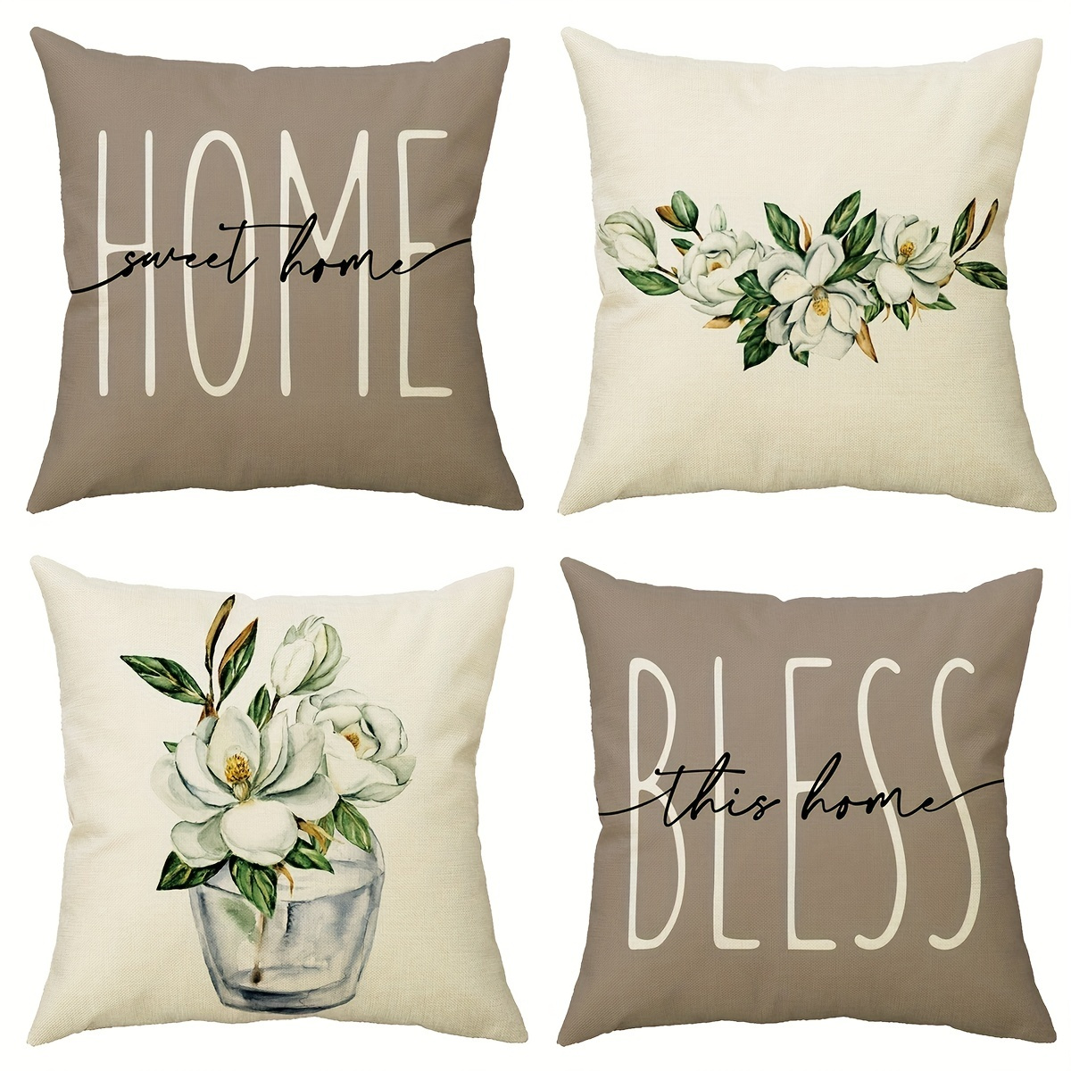 4pcs/set Flower Pattern Throw Pillow Covers, Linen Pillow Case For Couch Bed Car, No Pillow Insert, 18*18inch
4pcs/set Flower Pattern Throw Pillow Covers, Linen Pillow Case For Couch Bed Car, No Pillow Insert, 18*18inch