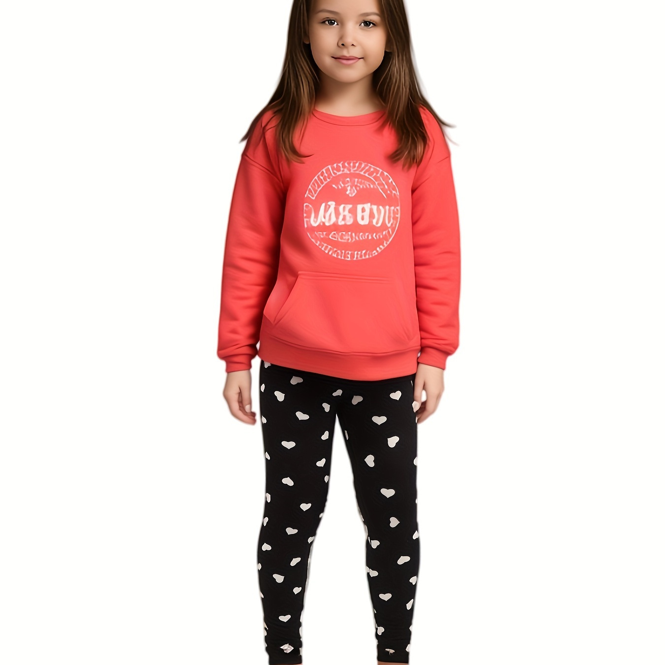 Leggings confortables avec motif de cœur polyvalent pour filles, idéales pour l'extérieur
Leggings confortables avec motif de cœur polyvalent pour filles, idéales pour l'extérieur