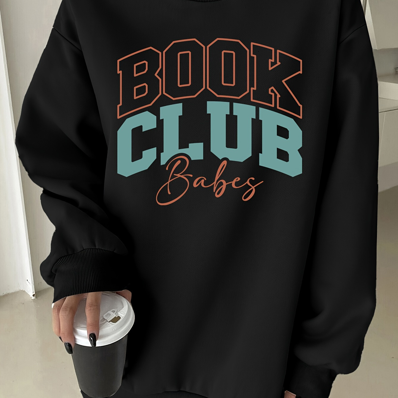 Book Club Print Sweatshirt, Crew Neck Casual Sweatshirt For Winter & Fall, Women's Clothing
Book Club Print Sweatshirt, Crew Neck Casual Sweatshirt For Winter & Fall, Women's Clothing