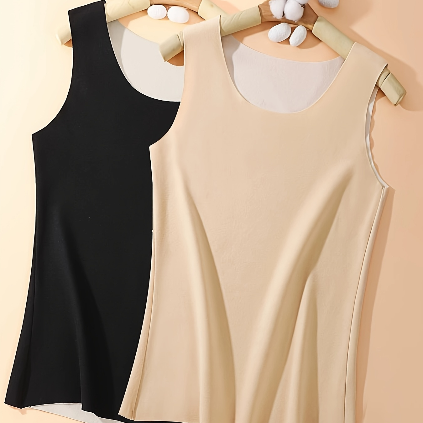 2pcs Women's Sleeveless Thermal Tank Tops - Comfortable & Stretchy Nylon , Solid Color, No Padding
2pcs Women's Sleeveless Thermal Tank Tops - Comfortable & Stretchy Nylon , Solid Color, No Padding