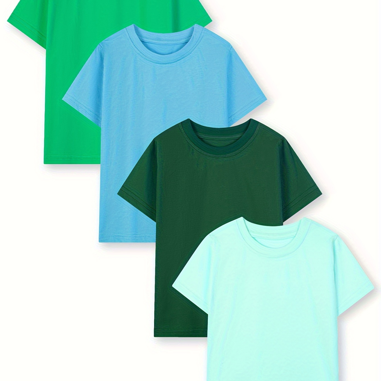 4pcs Solid T-shirt, Tees For Boys, Casual Short Sleeve T-shirt For Fall, Tops As Gifts
4pcs Solid T-shirt, Tees For Boys, Casual Short Sleeve T-shirt For Fall, Tops As Gifts