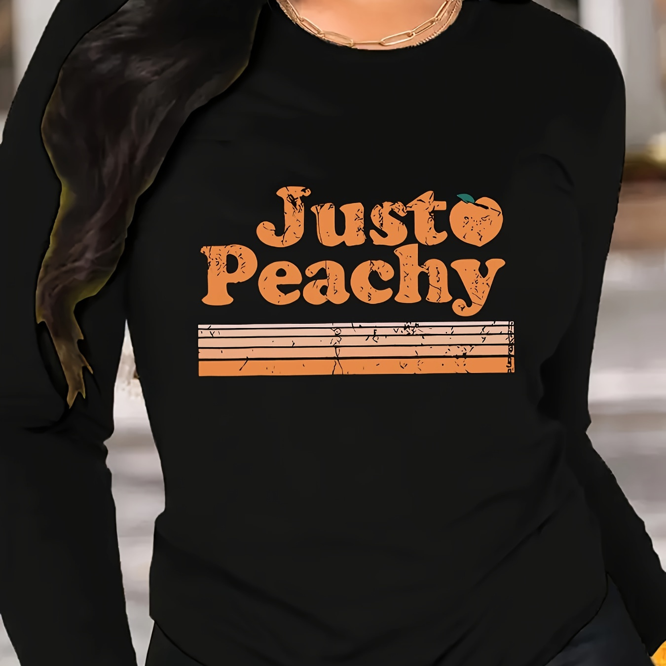 1pc Women's Soft Jersey Crew Neck Long Sleeve T-shirt With "just " Letter Print, Casual Knit Fabric Top For Spring/summer/fall
1pc Women's Soft Jersey Crew Neck Long Sleeve T-shirt With "just " Letter Print, Casual Knit Fabric Top For Spring/summer/fall