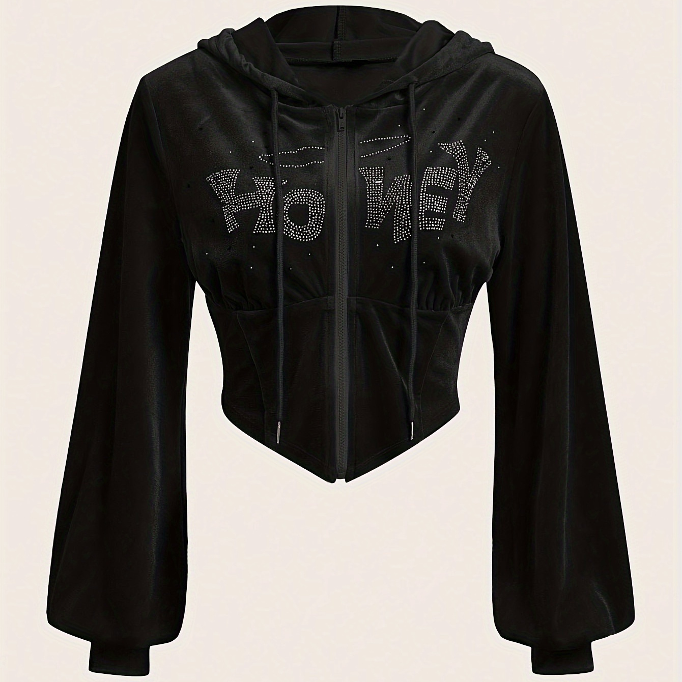 Letter Print Zipper Crop Hoodie, Casual Long Sleeve Drawstring Hoodies Sweatshirt, Women's Clothing
Letter Print Zipper Crop Hoodie, Casual Long Sleeve Drawstring Hoodies Sweatshirt, Women's Clothing