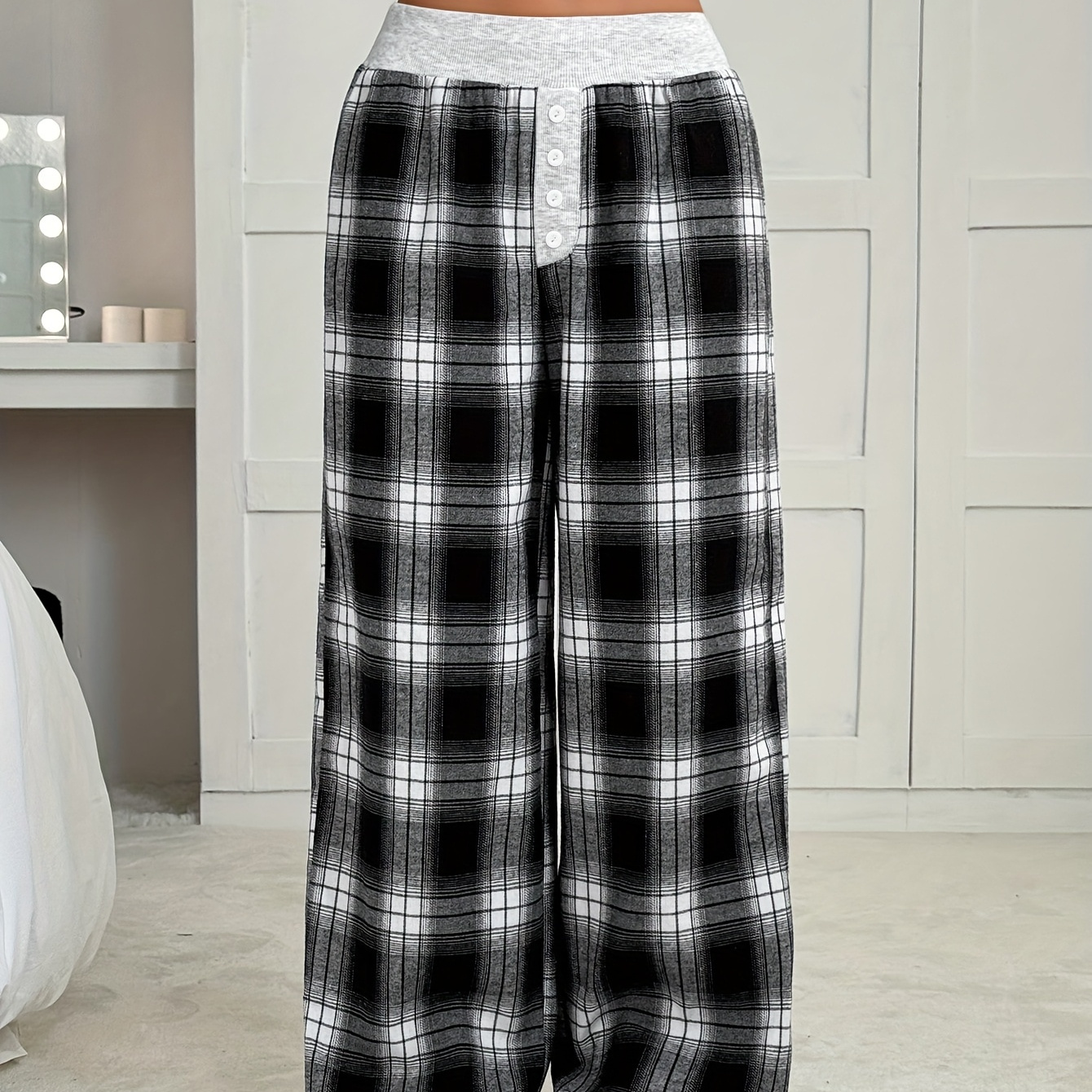 1 pantalon droit décontracté à carreaux pour femme, tissu en de polyester, confort toutes , coupe adulte
1 pantalon droit décontracté à carreaux pour femme, tissu en de polyester, confort toutes , coupe adulte
