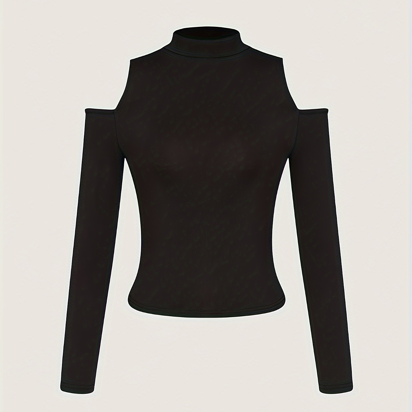 Solid Color Cold Shoulder T-shirt, Elegant Long Sleeve T-shirt For Spring & Fall, Women's Clothing
Solid Color Cold Shoulder T-shirt, Elegant Long Sleeve T-shirt For Spring & Fall, Women's Clothing