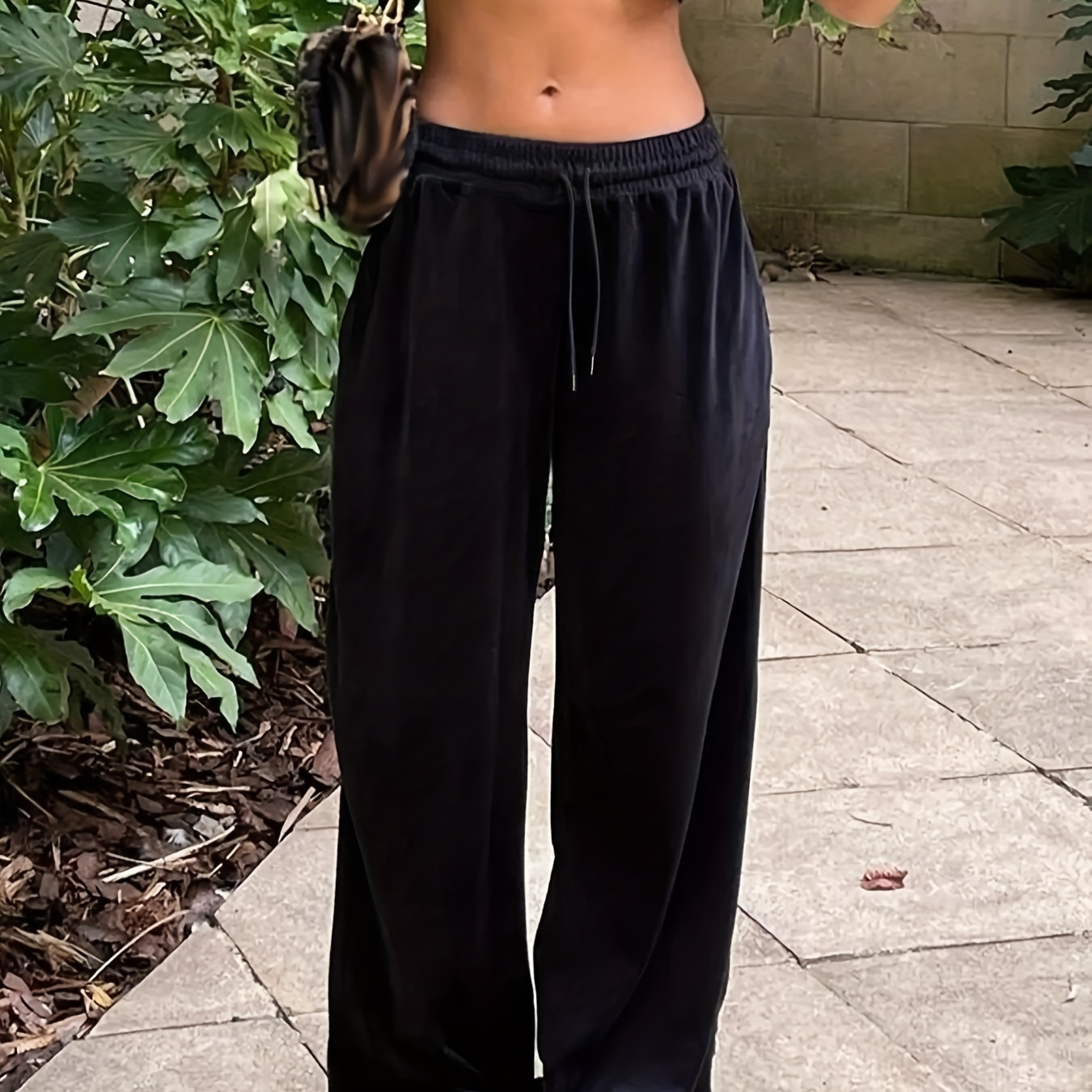 Drawstring Wide Leg Velvet Pants, Casual Loose Pants For Spring & Fall, Women's Clothing
Drawstring Wide Leg Velvet Pants, Casual Loose Pants For Spring & Fall, Women's Clothing