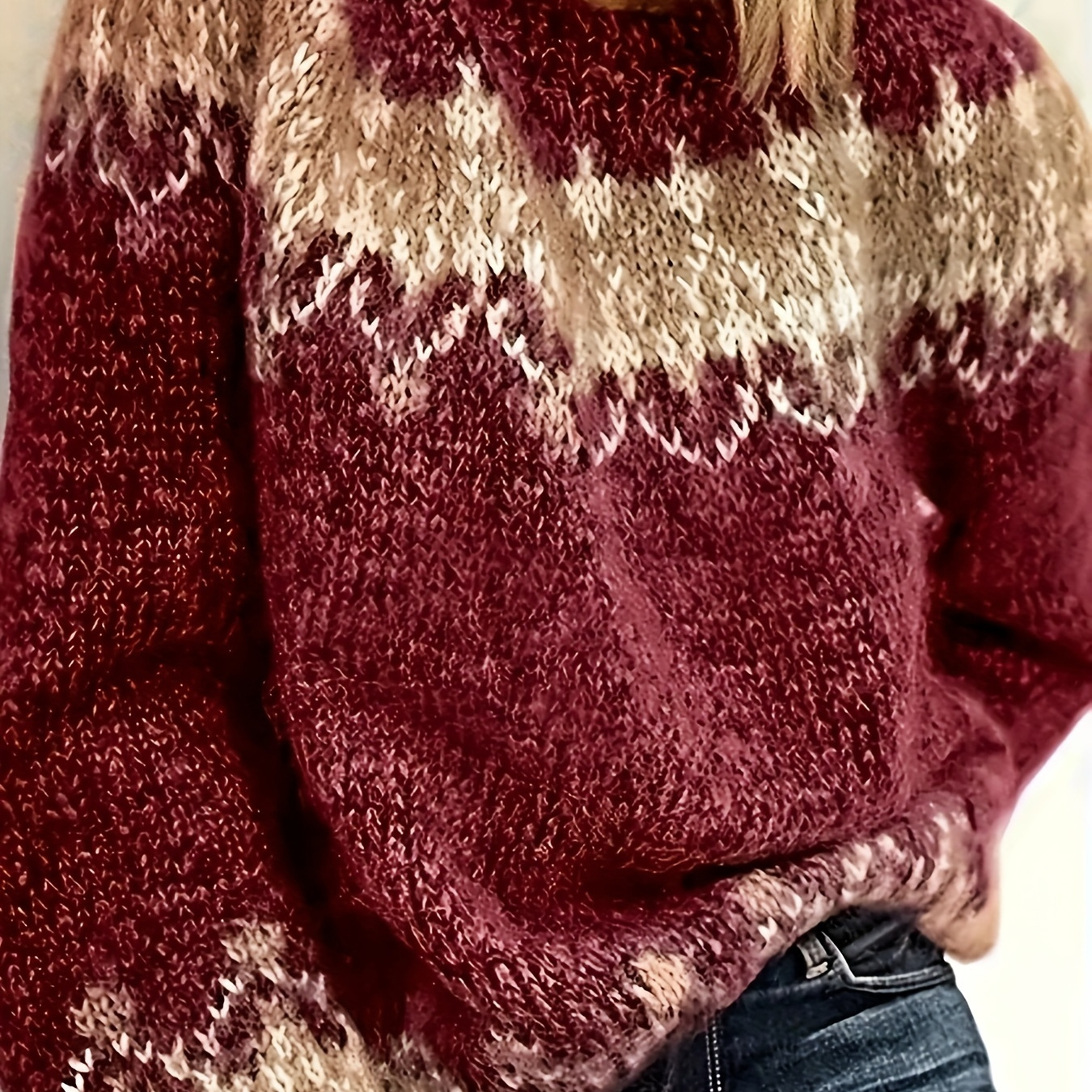 Elegant Cable Knit Sweater For Women - Casual Long Sleeve, Round Neck Pullover, Fall/winter
Elegant Cable Knit Sweater For Women - Casual Long Sleeve, Round Neck Pullover, Fall/winter