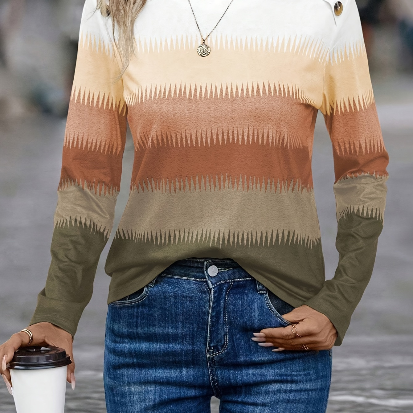 Women's Casual Long Sleeve T-shirt With Button Detail - Comfortable & , Machine Washable
Women's Casual Long Sleeve T-shirt With Button Detail - Comfortable & , Machine Washable