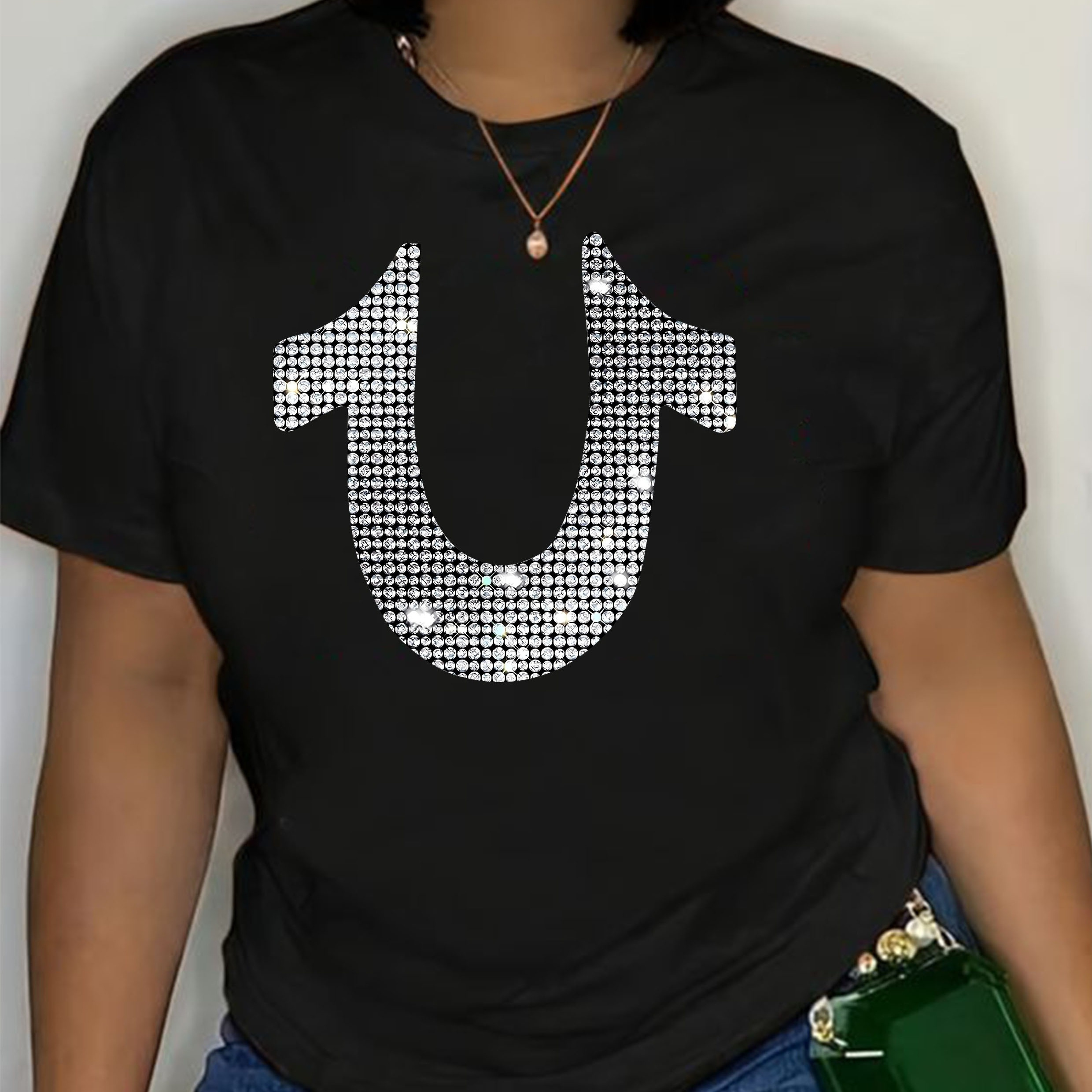 Graphic Print Crew Neck T-shirt, Short Sleeve Casual Top For Spring & Summer, Women's Clothing
Graphic Print Crew Neck T-shirt, Short Sleeve Casual Top For Spring & Summer, Women's Clothing