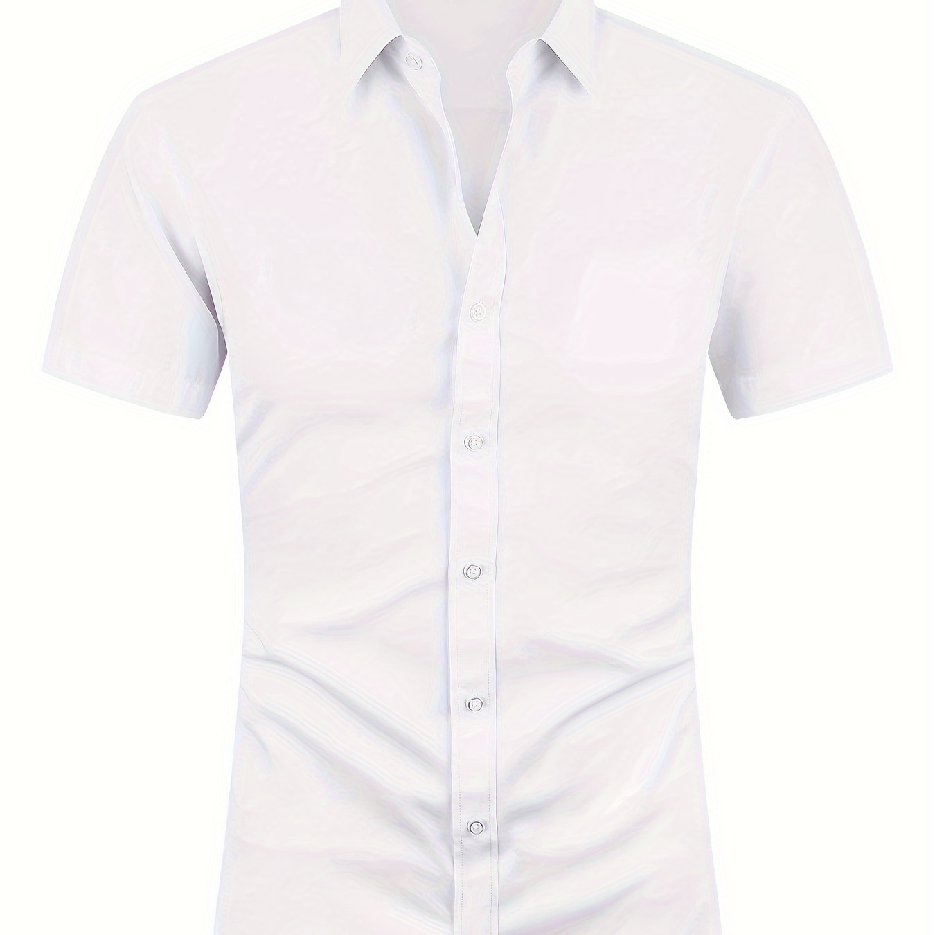 Men's Formal Short Sleeve Button Up Shirt In Solid Color For Summer, Men's Clothing For Business Occasions
Men's Formal Short Sleeve Button Up Shirt In Solid Color For Summer, Men's Clothing For Business Occasions