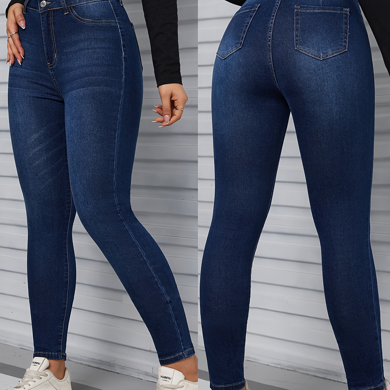 Women's Stretch Skinny Jeans - Soft Rayon Denim, Mid-rise, Pockets, Casual , Machine Washable
Women's Stretch Skinny Jeans - Soft Rayon Denim, Mid-rise, Pockets, Casual , Machine Washable