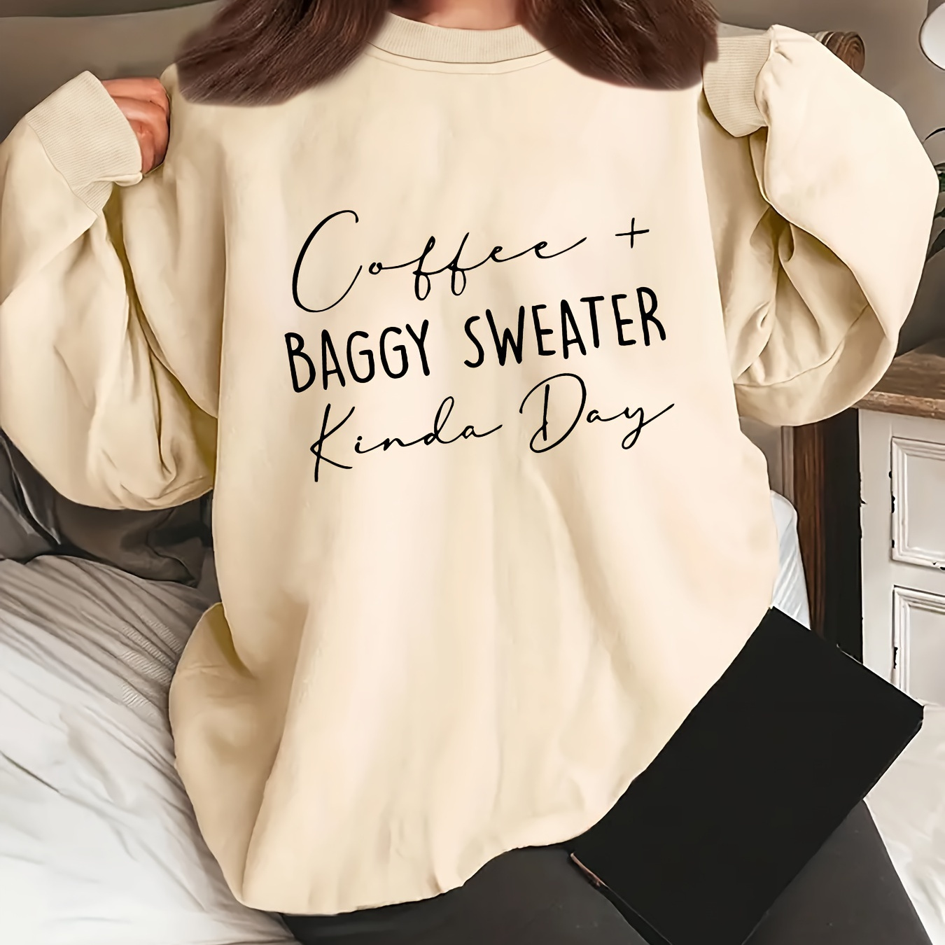 Letter Print Pullover Sweatshirt, Casual Long Sleeve Crew Neck Sweatshirt For Fall & Winter, Women's Clothing
Letter Print Pullover Sweatshirt, Casual Long Sleeve Crew Neck Sweatshirt For Fall & Winter, Women's Clothing