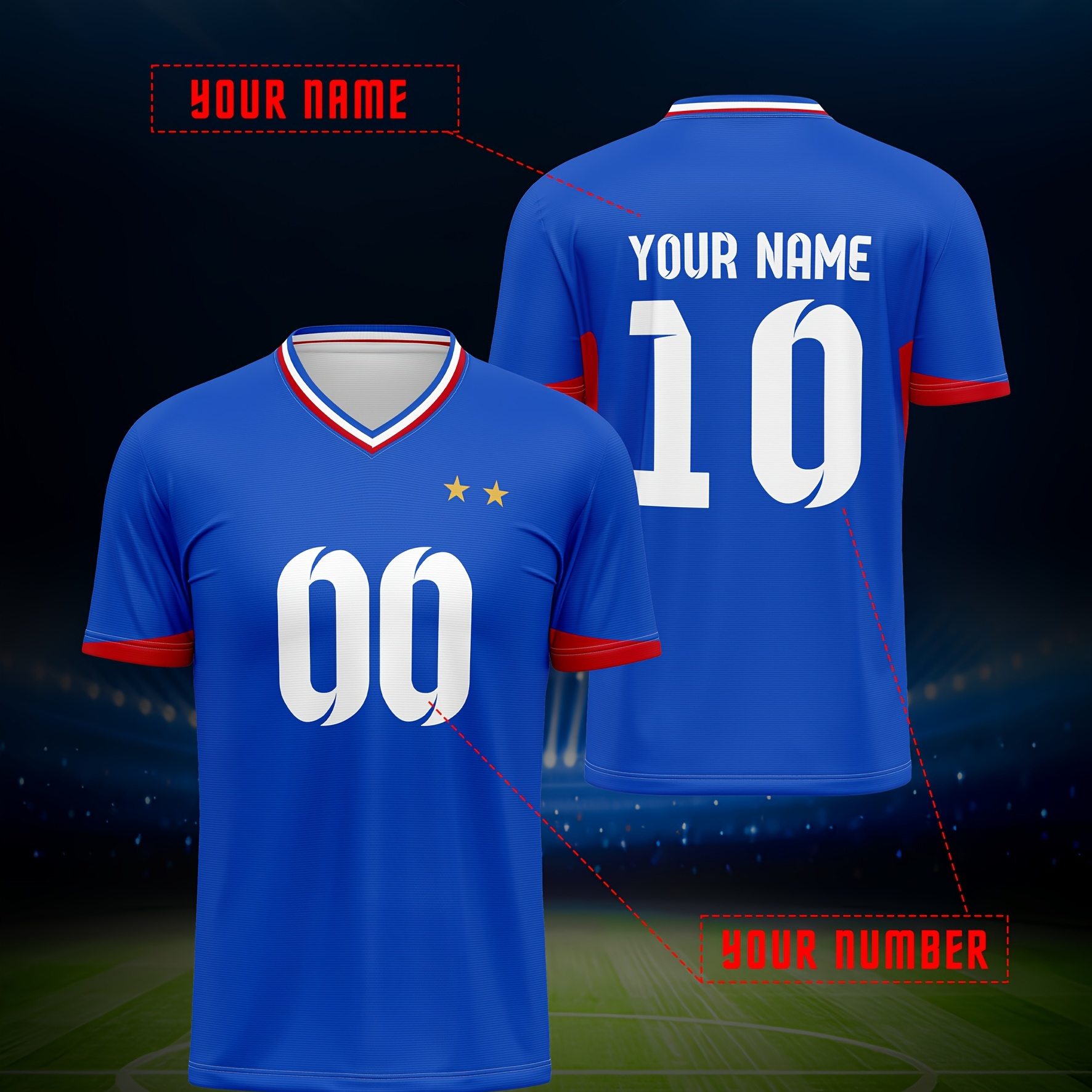 Personalized , Men's Athletic Soccer Shirt, Short Sleeve Sports Tee, Breathable Casual Sportswear Top
Personalized , Men's Athletic Soccer Shirt, Short Sleeve Sports Tee, Breathable Casual Sportswear Top