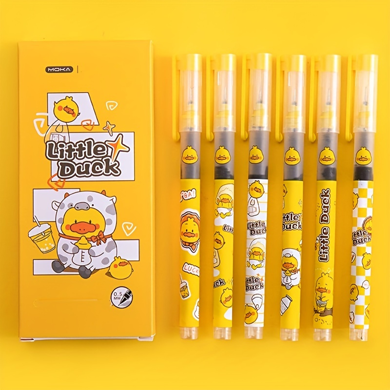 6pcs Box Cartoon Straight Liquid Type Special For Students 0.5mm Black Large Capacity (big Yellow Duck)
6pcs Box Cartoon Straight Liquid Type Special For Students 0.5mm Black Large Capacity (big Yellow Duck)