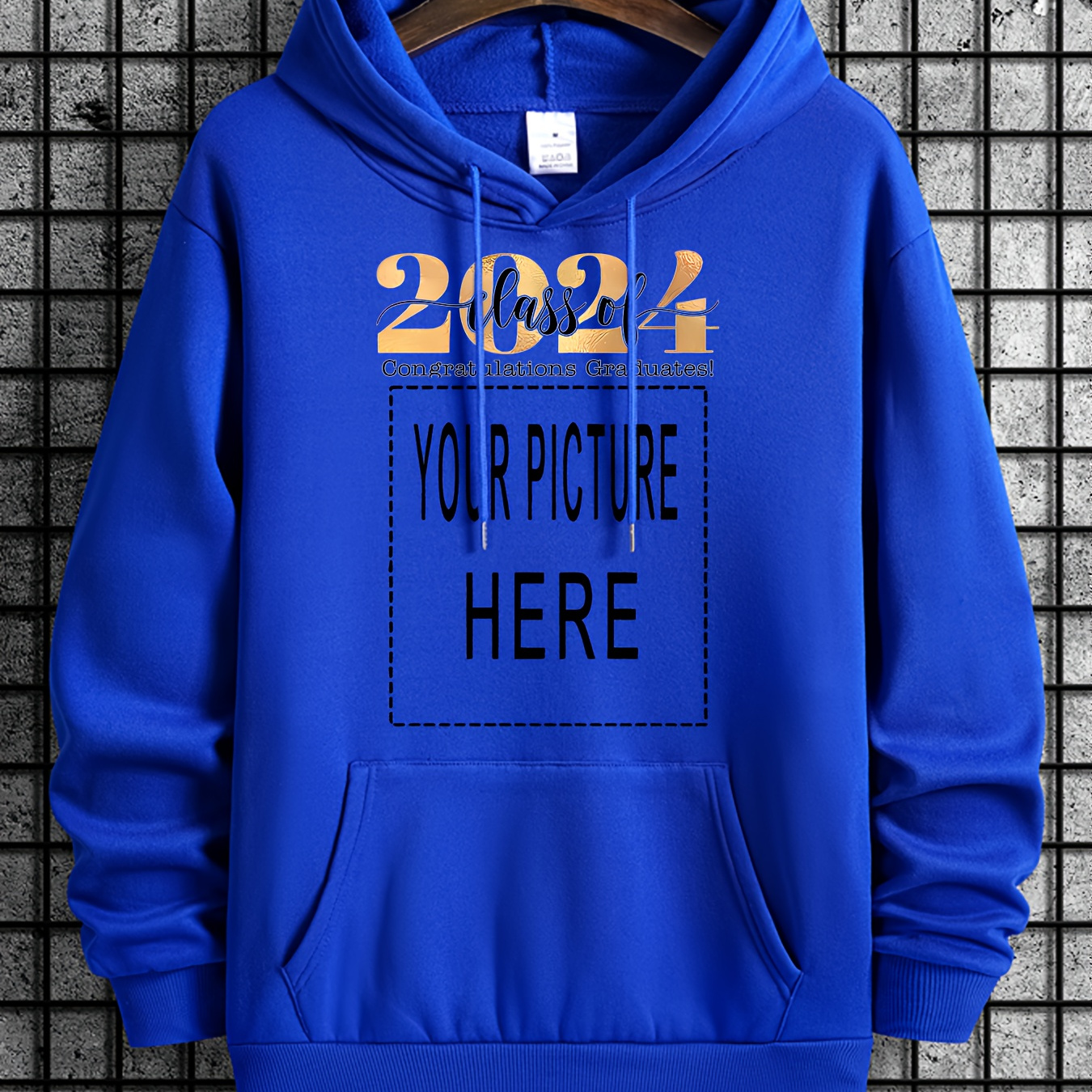 Customizable Men's Letter Print Drawstring Hoodie Sweatshirt, Class Of 2024, Graduation Edition, Pullover Hooded Top
Customizable Men's Letter Print Drawstring Hoodie Sweatshirt, Class Of 2024, Graduation Edition, Pullover Hooded Top