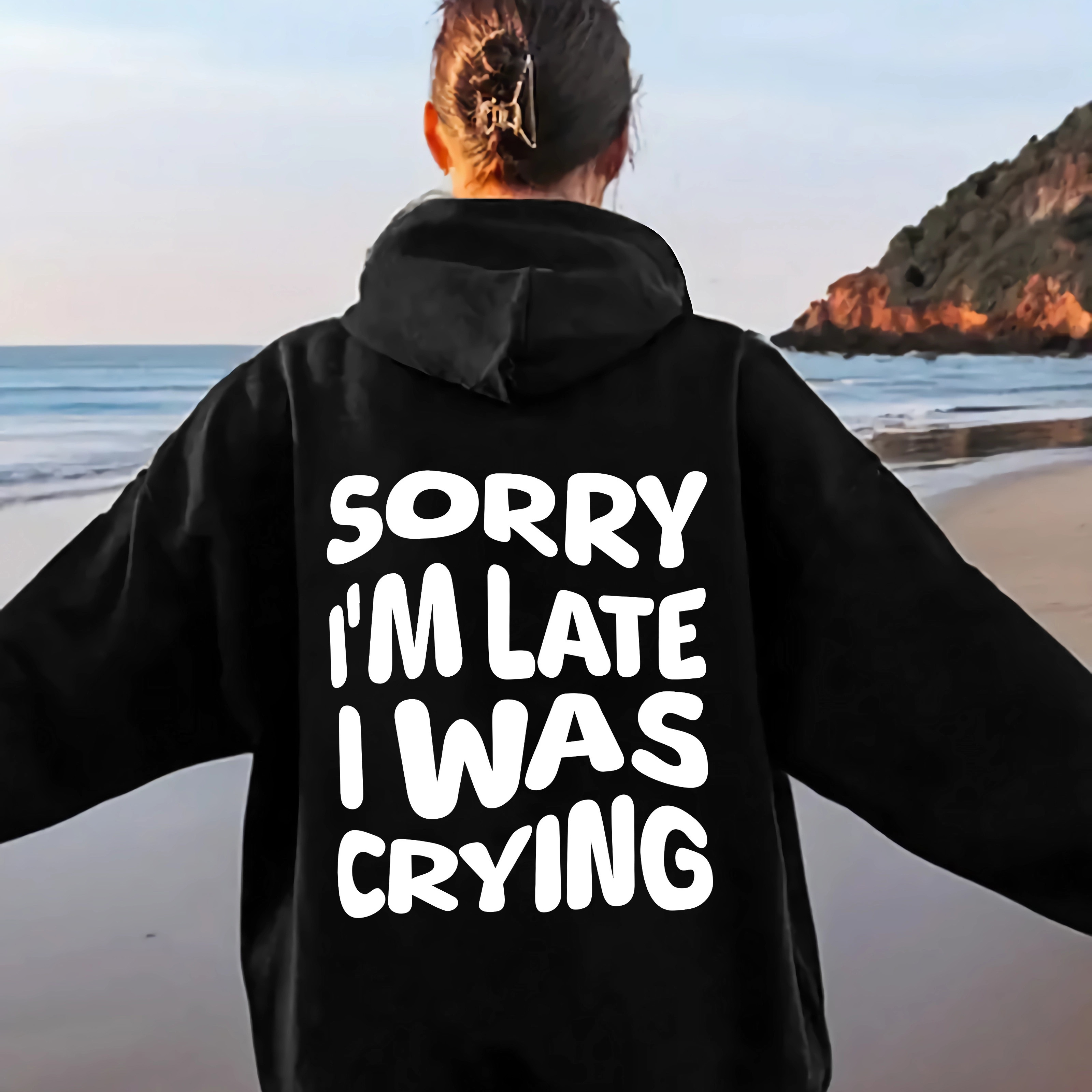 Plus Size Letter Print Hoodie, Drawstring Casual Hooded Sweatshirt For Fall & Spring, Women's Plus Size Clothing
Plus Size Letter Print Hoodie, Drawstring Casual Hooded Sweatshirt For Fall & Spring, Women's Plus Size Clothing