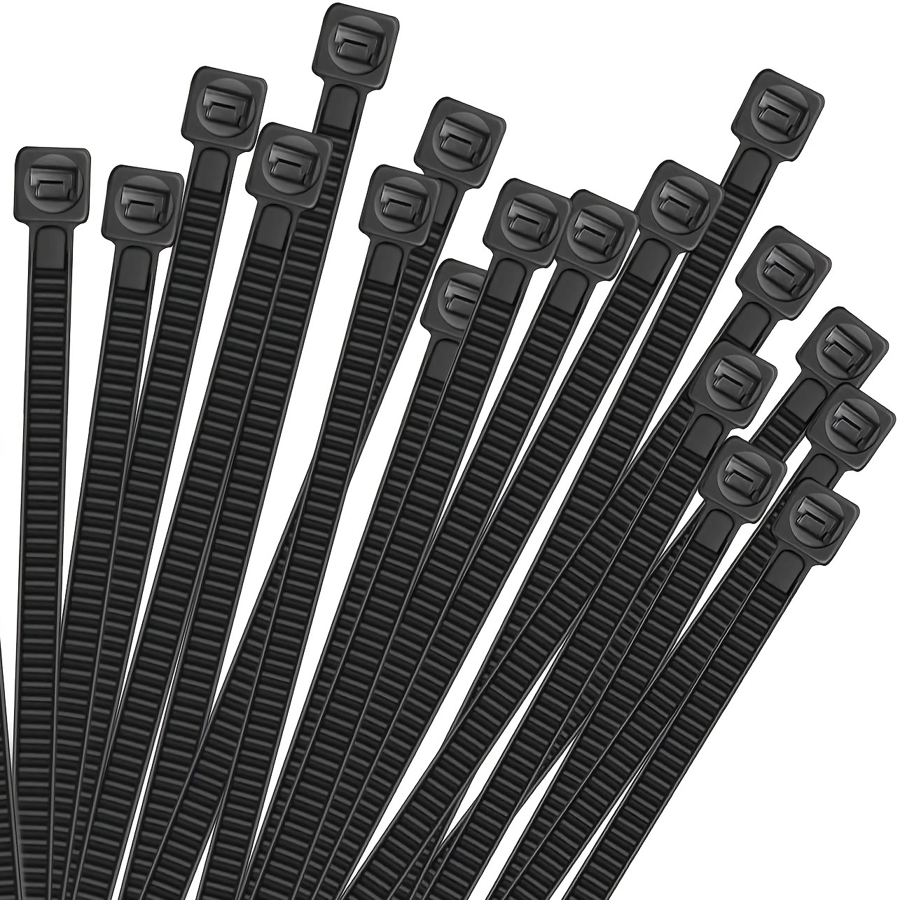 

150pcs/set Self-locking Nylon Cable Ties, 4inch, 6inch, 8inch,10inch, Premium Plastic Wire Ties , Multi-purpose Self-locking Black Nylon Zip Ties For Indoor And Outdoor