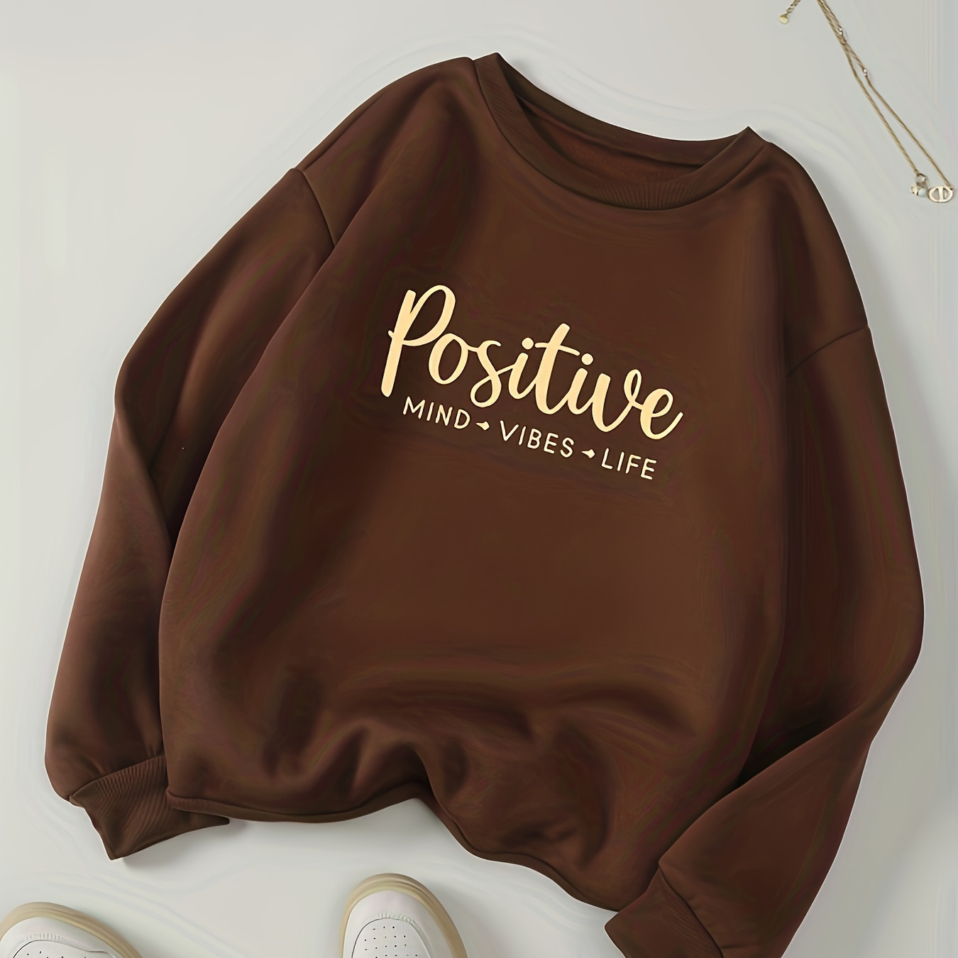 Letter Print Sweatshirt, Long Sleeve Crew Neck Casual Sweatshirt For Winter & Fall, Women's Clothing
Letter Print Sweatshirt, Long Sleeve Crew Neck Casual Sweatshirt For Winter & Fall, Women's Clothing