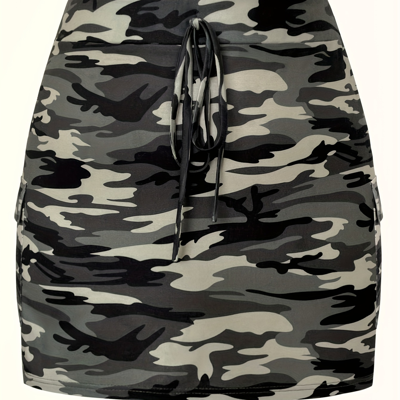 Plus Size Camo Print Bodycon Skirt, Casual Lace Up Pocket Skirt For Spring & Summer, Women's Plus Size clothing
Plus Size Camo Print Bodycon Skirt, Casual Lace Up Pocket Skirt For Spring & Summer, Women's Plus Size clothing