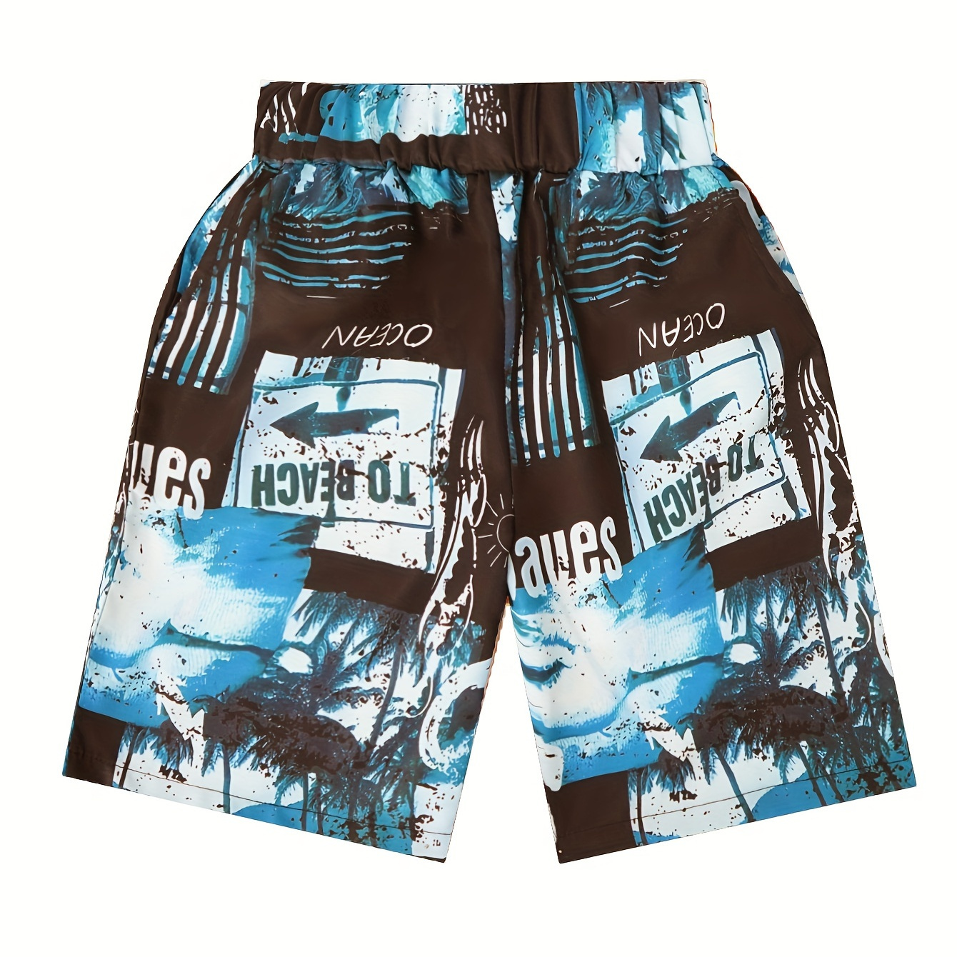Boys Trendy Coconut Tree Print Beach Shorts, Stylish Shorts, Boys Clothes For Summer Vacation
Boys Trendy Coconut Tree Print Beach Shorts, Stylish Shorts, Boys Clothes For Summer Vacation