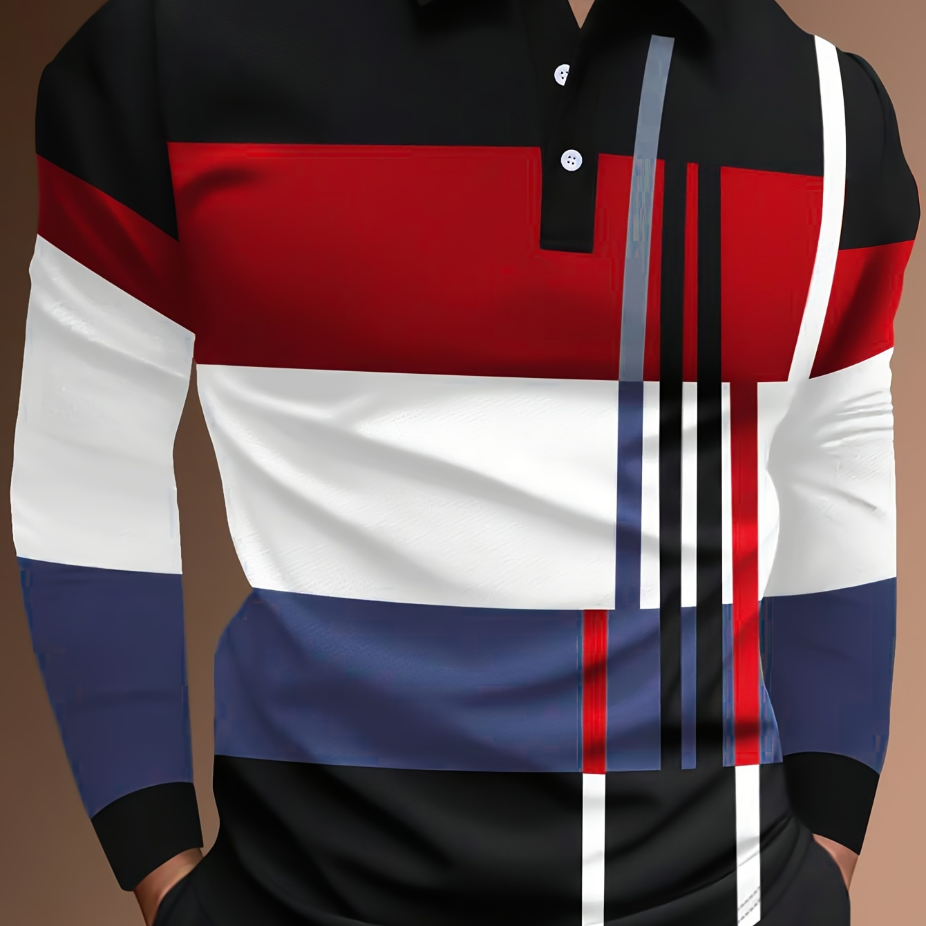 Men's Fashion Color Block Shirt, Classic Long Sleeve Golf Shirt, Comfort Fit For Casual Outings And Formal Occasions
Men's Fashion Color Block Shirt, Classic Long Sleeve Golf Shirt, Comfort Fit For Casual Outings And Formal Occasions