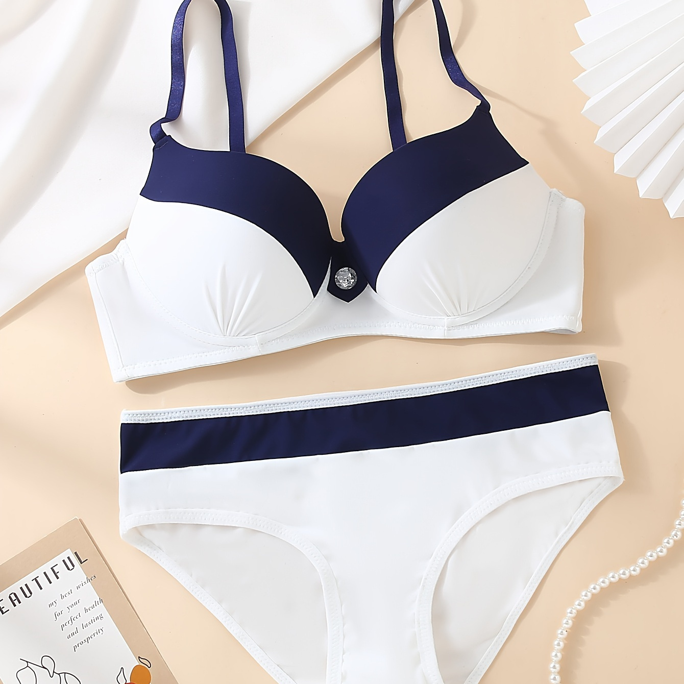 Seamless Contrast Color Bra & Panties, Soft Wireless Bra & Elastic Panties Lingerie Set, Women's Lingerie & Underwear
Seamless Contrast Color Bra & Panties, Soft Wireless Bra & Elastic Panties Lingerie Set, Women's Lingerie & Underwear