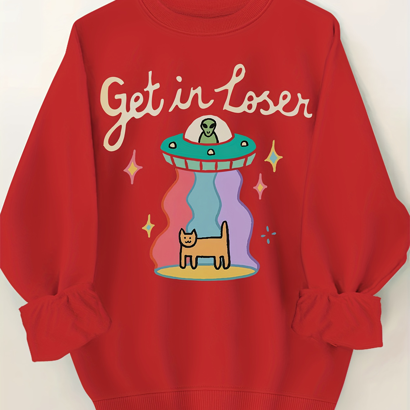 Plus Size Graphic Print Sweatshirt, Crew Neck Casual Sweatshirt For Fall & Spring, Women's Plus Size Clothing
Plus Size Graphic Print Sweatshirt, Crew Neck Casual Sweatshirt For Fall & Spring, Women's Plus Size Clothing