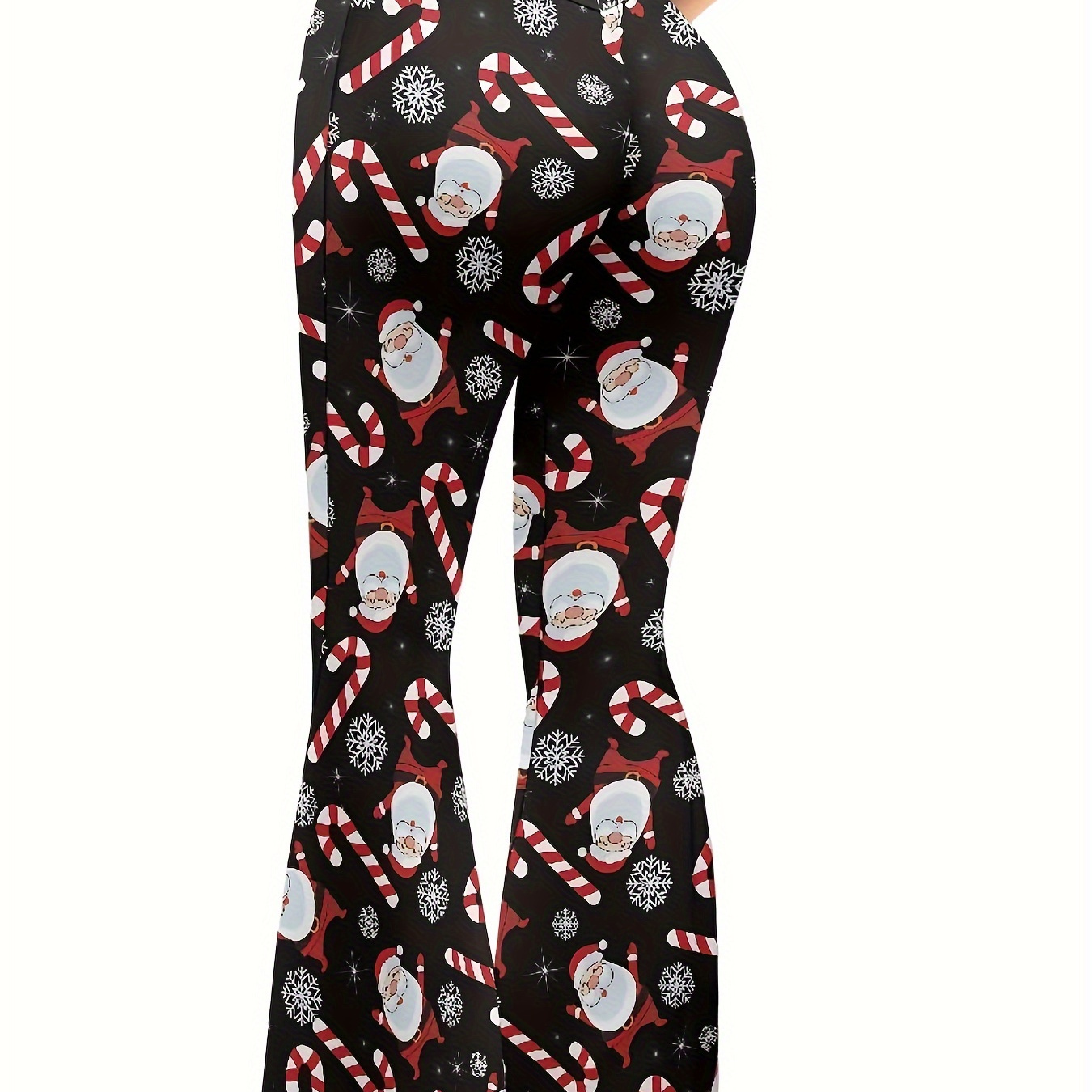 Elegant High-waist Flare Pants With Christmas Print - Polyester, Machine Washable - Spring/fall
Elegant High-waist Flare Pants With Christmas Print - Polyester, Machine Washable - Spring/fall