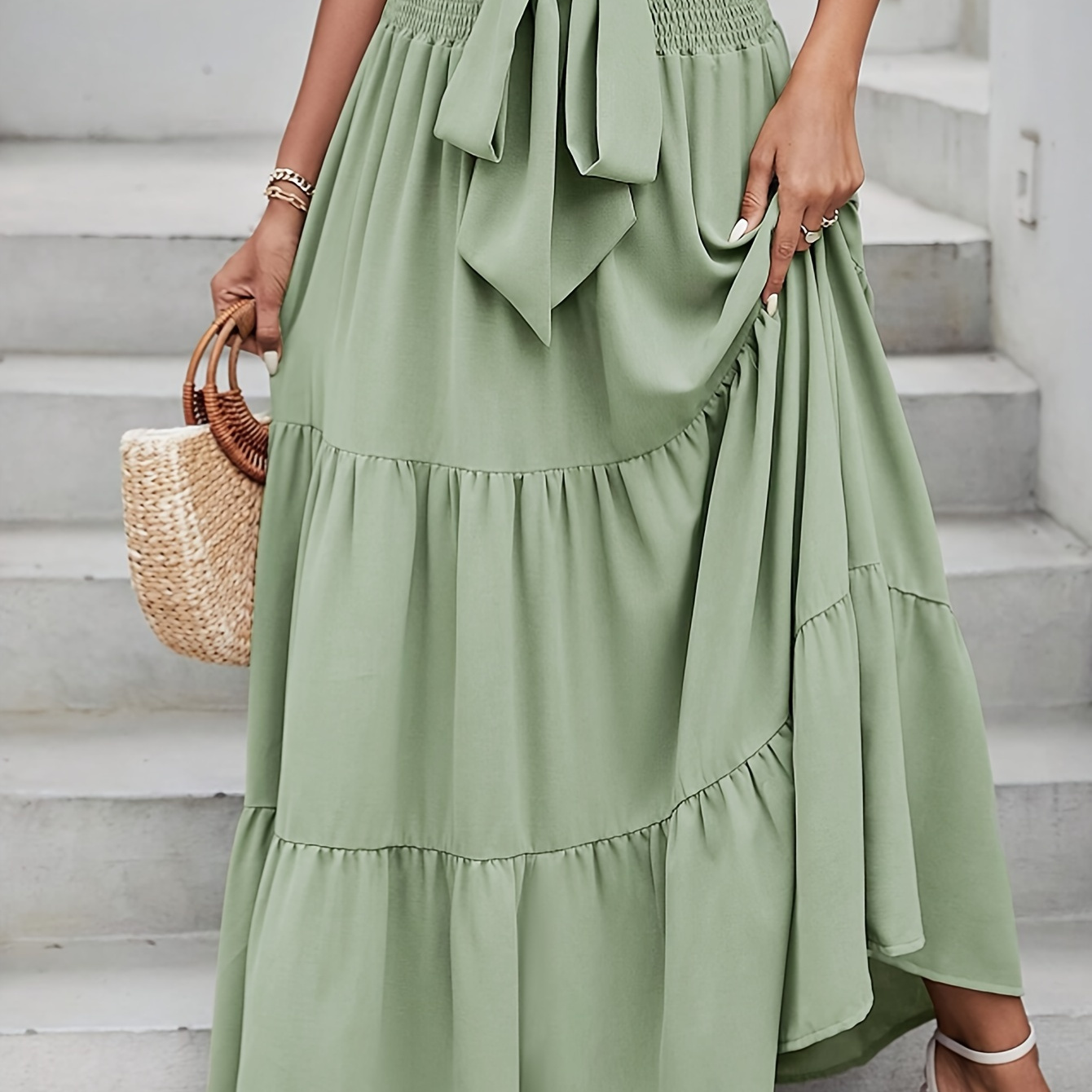 Solid High Waist Skirt, Casual Belted Ruffle Hem Skirt For Spring & Summer, Women's Clothing
Solid High Waist Skirt, Casual Belted Ruffle Hem Skirt For Spring & Summer, Women's Clothing