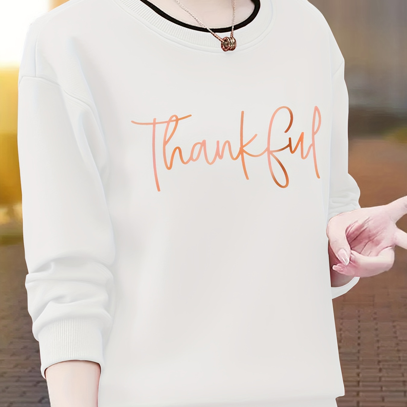 Women's Casual Letter Neck Sweatshirt - Long Sleeve, Polyester, Machine Washable - Fall/winter
Women's Casual Letter Neck Sweatshirt - Long Sleeve, Polyester, Machine Washable - Fall/winter