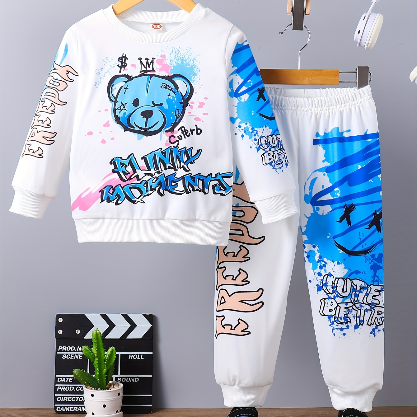 Boys' 2- Set, Bear , Round Long Sleeve Top + Athletic Pants, Polyester , , Regular Fit, / Outfit For Kids, For
Boys' 2- Set, Bear , Round Long Sleeve Top + Athletic Pants, Polyester , , Regular Fit, / Outfit For Kids, For