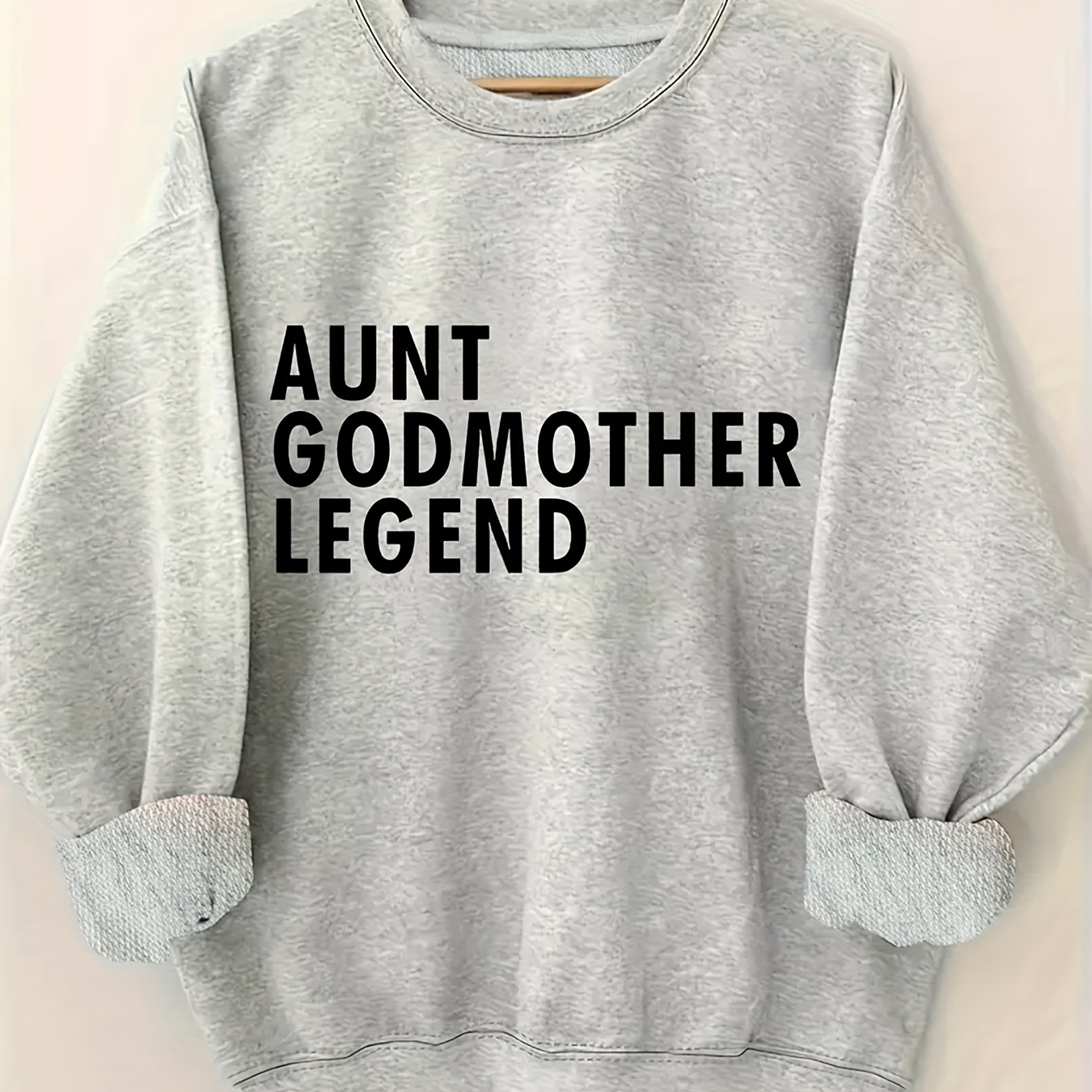 Plus Size Aunt Print Pullover Sweatshirt, Casual Long Sleeve Crew Neck Sweatshirt For Fall & Spring, Women's Plus Size Clothing
Plus Size Aunt Print Pullover Sweatshirt, Casual Long Sleeve Crew Neck Sweatshirt For Fall & Spring, Women's Plus Size Clothing