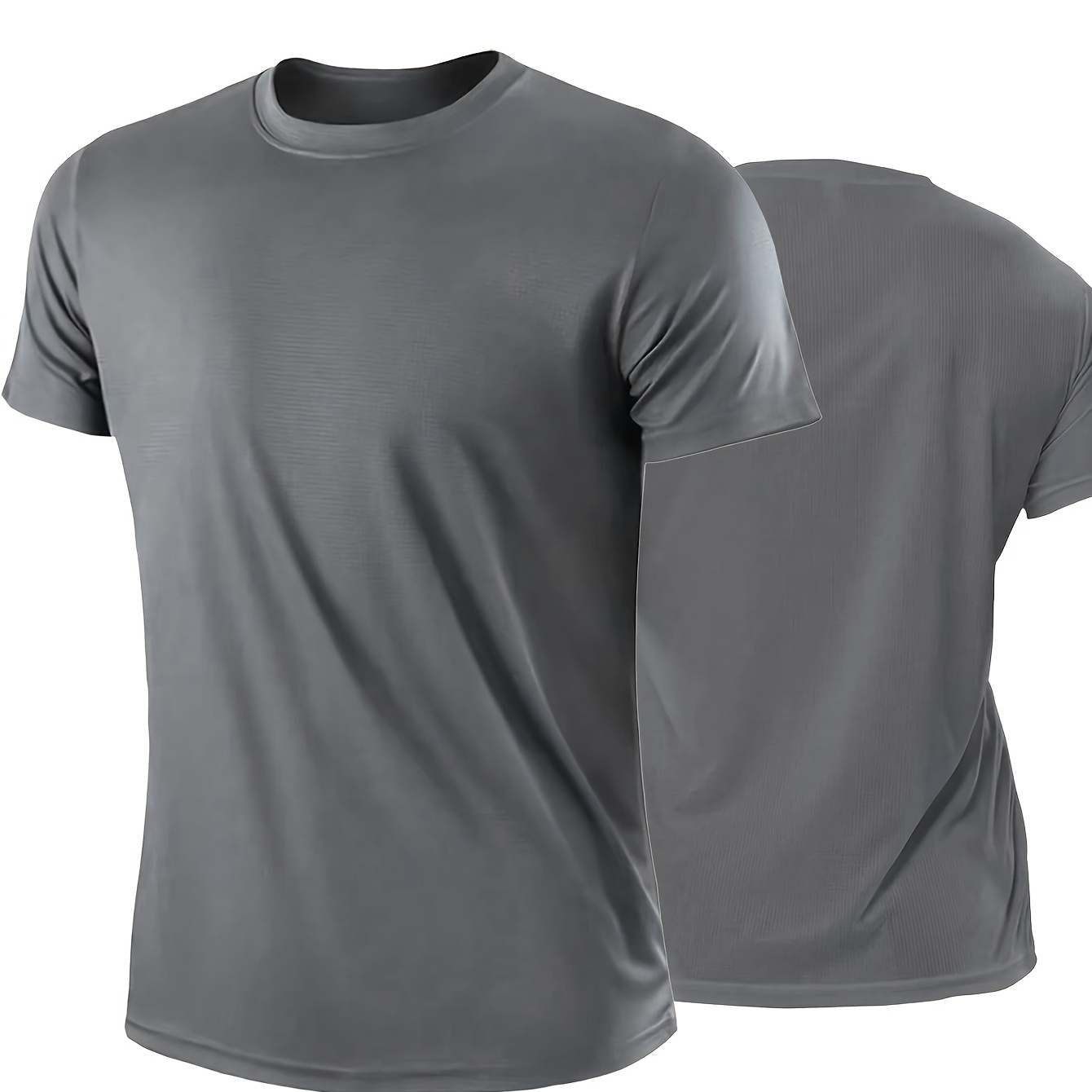Men's Solid Casual And Breathable T-shirt With Crew Neck And Short Sleeve, Active Sports Tops For Summer Fitness And Gym Wear
Men's Solid Casual And Breathable T-shirt With Crew Neck And Short Sleeve, Active Sports Tops For Summer Fitness And Gym Wear
