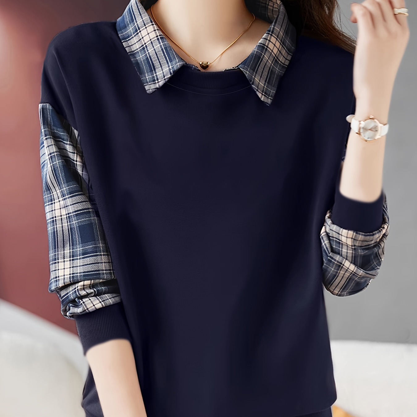 1pc Women's Casual Neck Sweatshirt, Polyester Knit Long Sleeve With Pattern, Fashionable Pullover For All
1pc Women's Casual Neck Sweatshirt, Polyester Knit Long Sleeve With Pattern, Fashionable Pullover For All