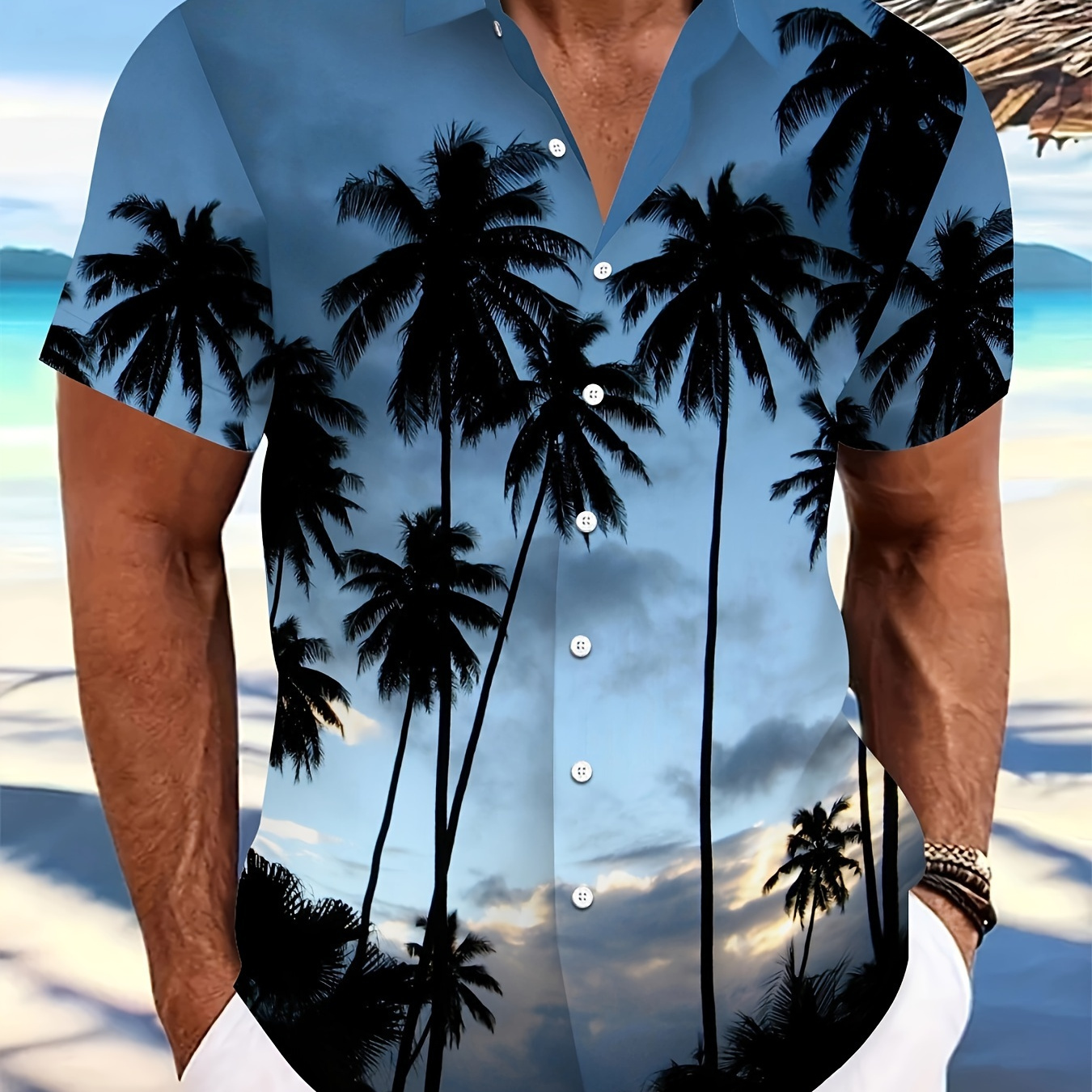 Men's Tree Print Short-sleeve Shirt - Quick-dry, Breathable Polyester, Casual Style With Chest Pocket, Button-up Collared, Machine Washable
Men's Tree Print Short-sleeve Shirt - Quick-dry, Breathable Polyester, Casual Style With Chest Pocket, Button-up Collared, Machine Washable