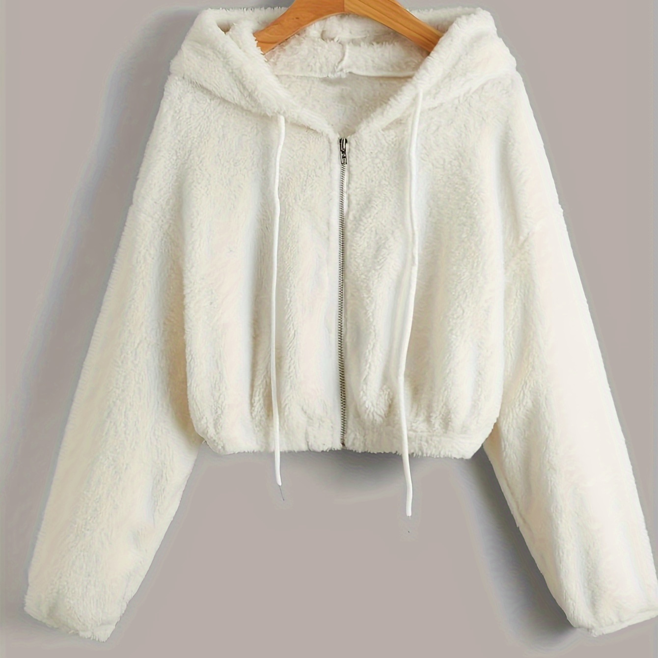 Full Zip Long Sleeve Hooded Jacket, Casual Solid Shoulder Fuzzy Jacket, Women's Clothing
Full Zip Long Sleeve Hooded Jacket, Casual Solid Shoulder Fuzzy Jacket, Women's Clothing