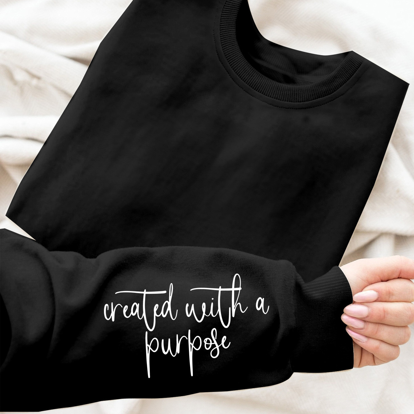 Created With A Purpose Letter Print Sweatshirt, Crew Neck Casual Sweatshirt For Fall & Spring, Women's Clothing
Created With A Purpose Letter Print Sweatshirt, Crew Neck Casual Sweatshirt For Fall & Spring, Women's Clothing