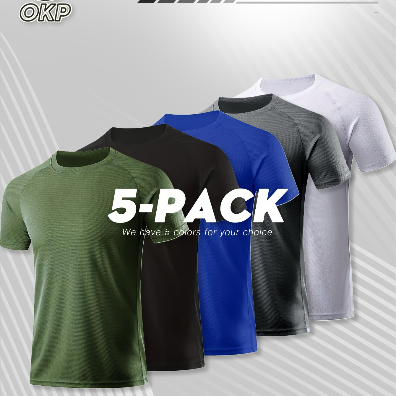 5pcs Mens Shirts Solid Color T-shirt Outdoor Breathable Quick Drying Clothes Sportswear
5pcs Mens Shirts Solid Color T-shirt Outdoor Breathable Quick Drying Clothes Sportswear