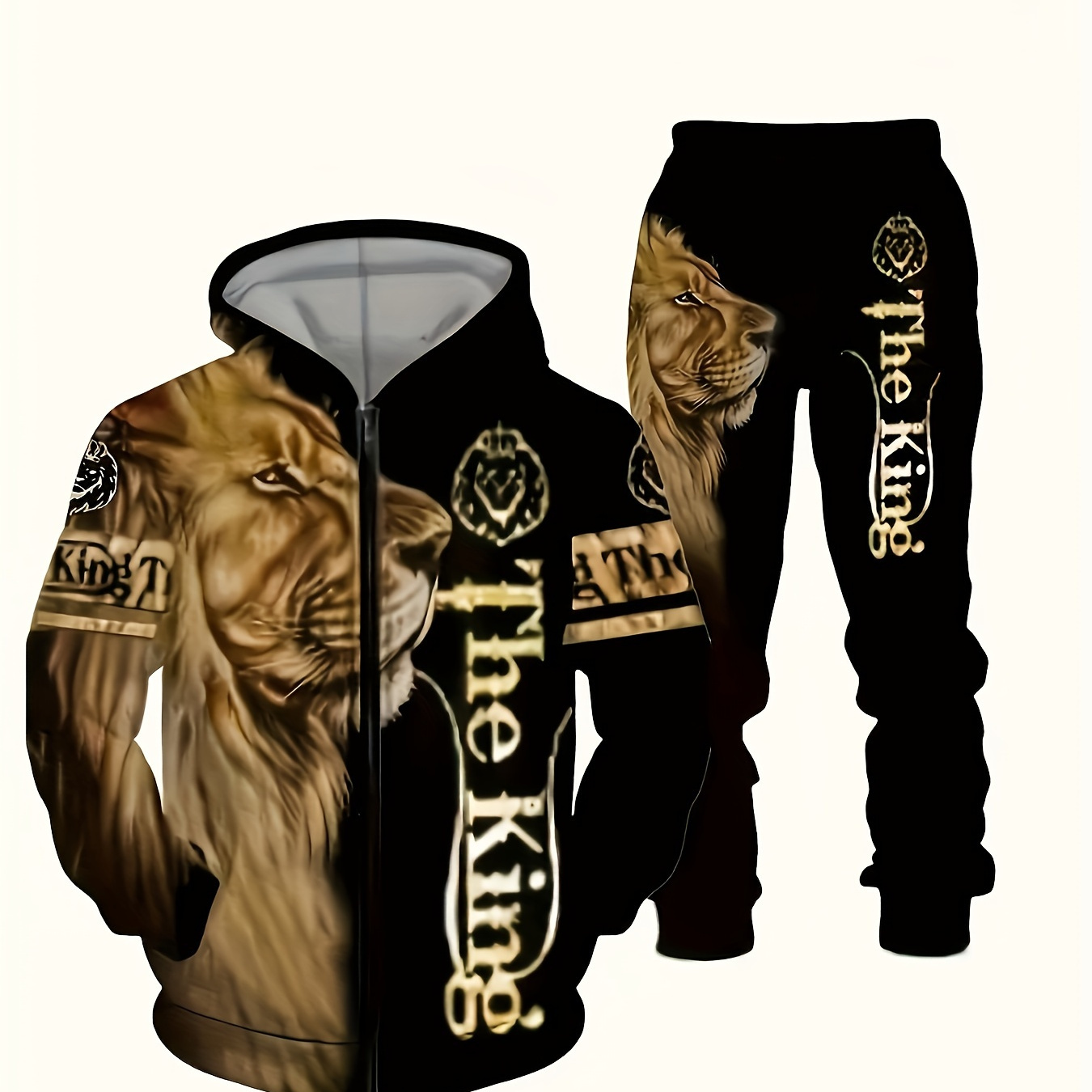 Large Men's Casual Suit Animal Digital Printed Hooded Sweatshirt Set, Long Sleeved Sportswear+pants Set, Men's Sportswear Set
Large Men's Casual Suit Animal Digital Printed Hooded Sweatshirt Set, Long Sleeved Sportswear+pants Set, Men's Sportswear Set