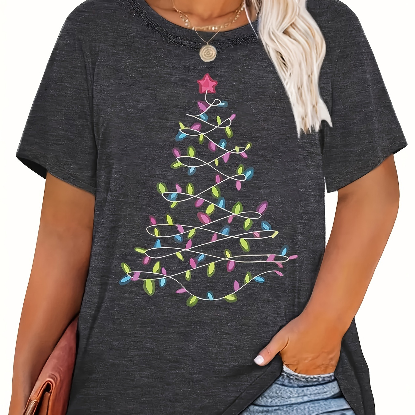 Women's Casual Short Sleeve T-shirt With Christmas - Soft Cotton , Crew Neck, Machine Washable - Back To School & Spring/summer
Women's Casual Short Sleeve T-shirt With Christmas - Soft Cotton , Crew Neck, Machine Washable - Back To School & Spring/summer