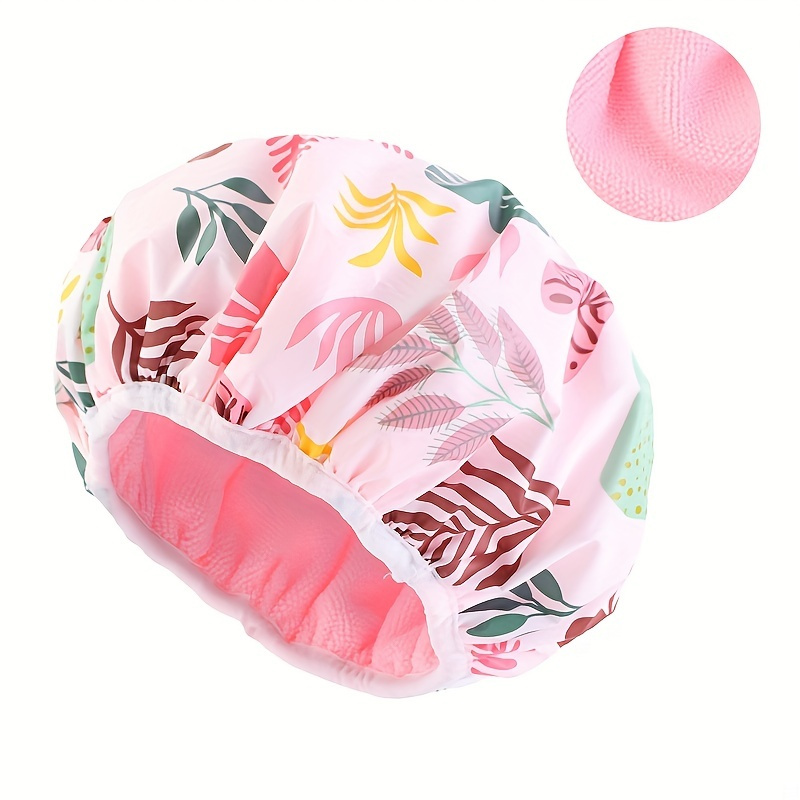 Plant Pattern Waterproof Shower Cap For Women - Reusable Beauty Bathing Hair Cap With Plant Pattern - Essential Bathroom Accessory - Bathroom Accessories
Plant Pattern Waterproof Shower Cap For Women - Reusable Beauty Bathing Hair Cap With Plant Pattern - Essential Bathroom Accessory - Bathroom Accessories